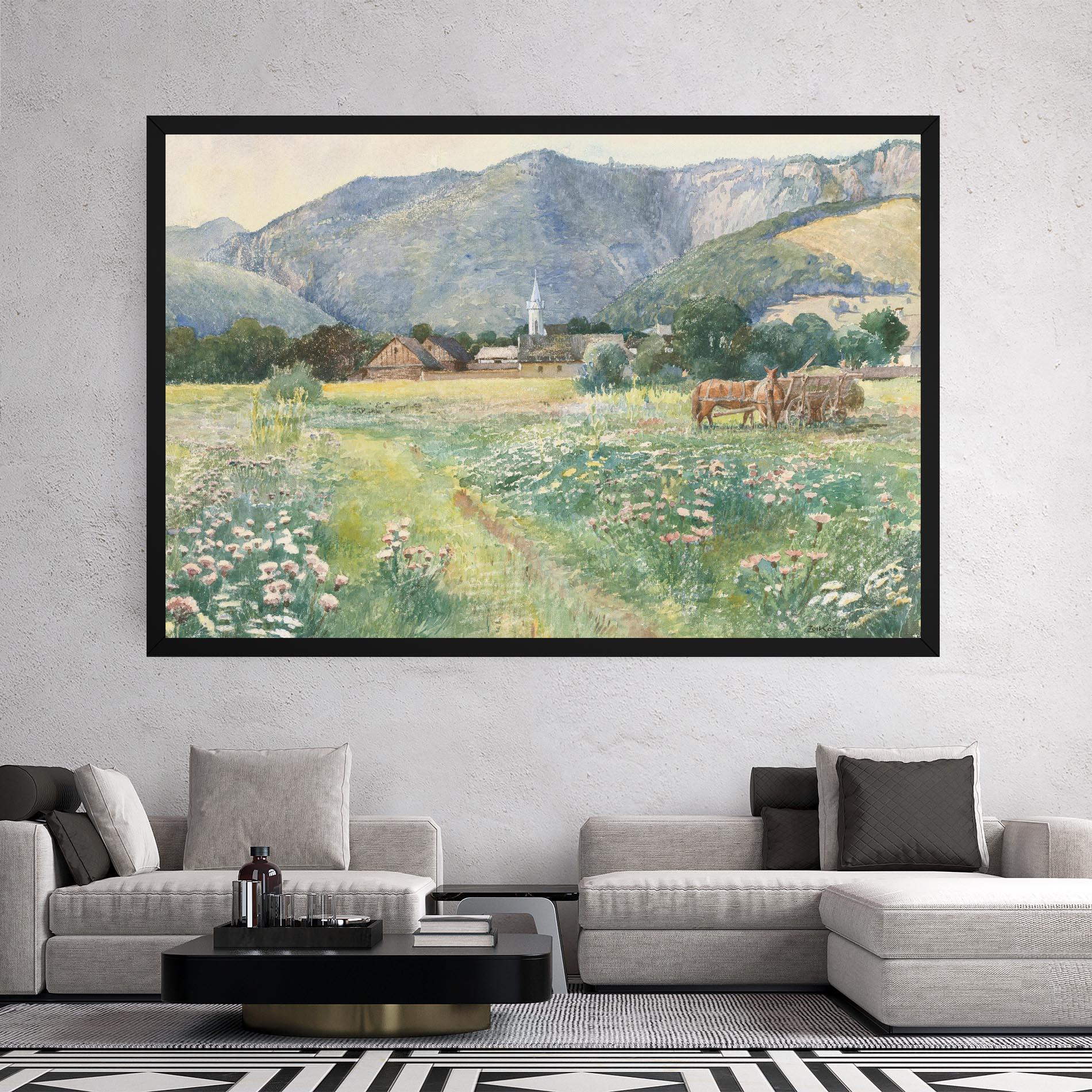 Leinwandbild Rural Painting Art mockup 2