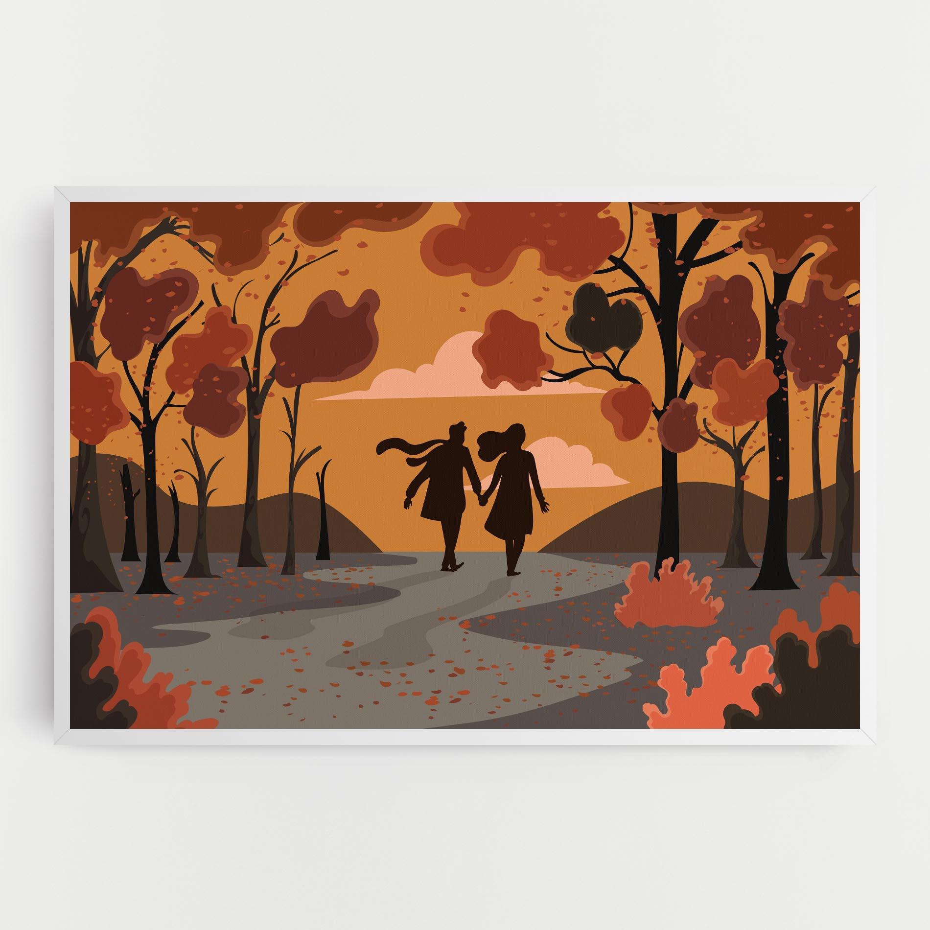 Leinwandbild Autumn Couple mockup 0