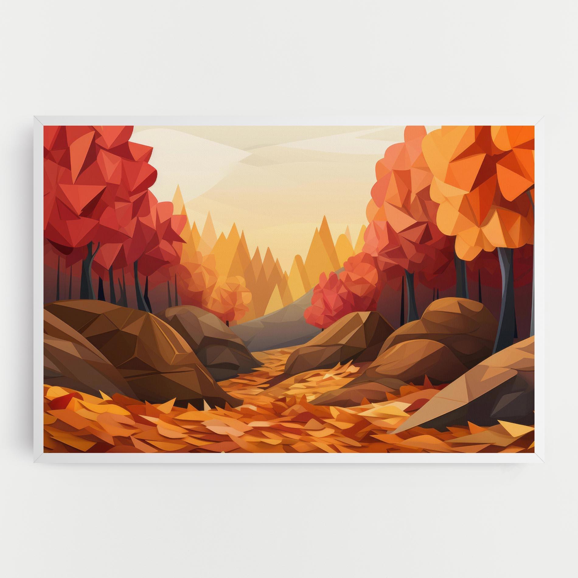 Leinwandbild Autumn Orange Forest mockup 0