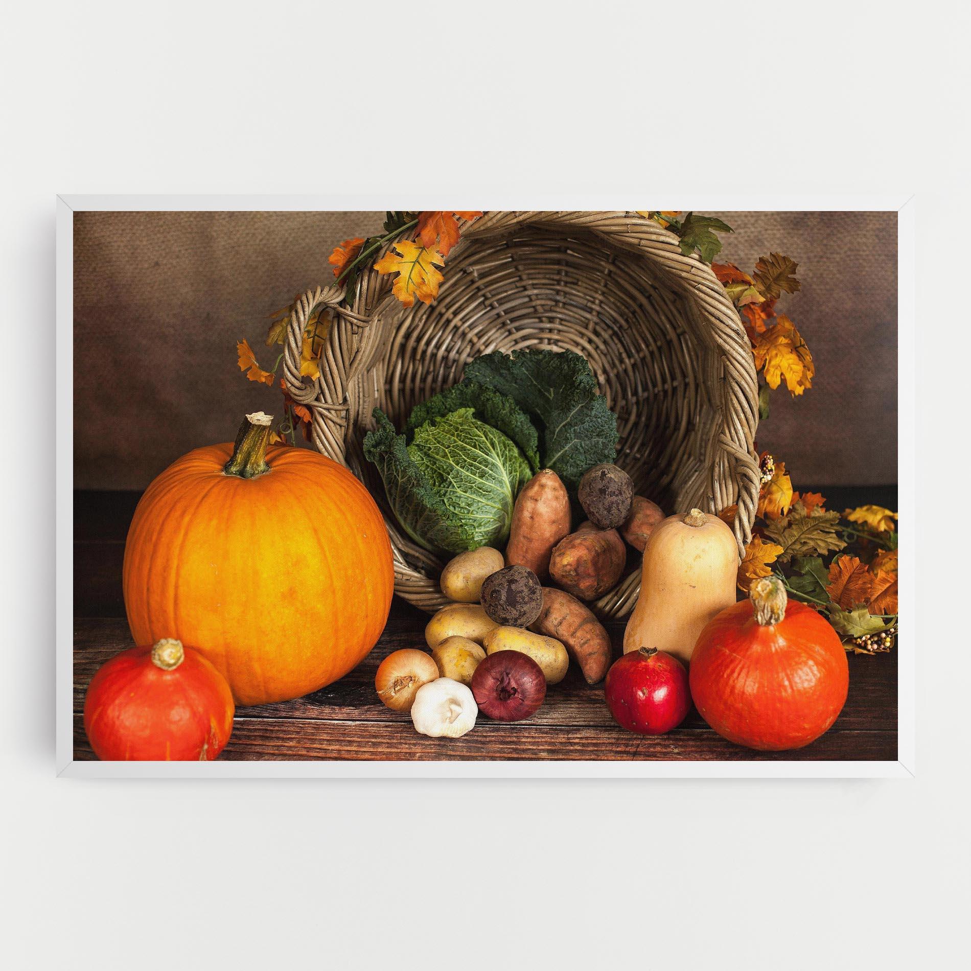 Leinwandbild Autumn Vegetables mockup 0