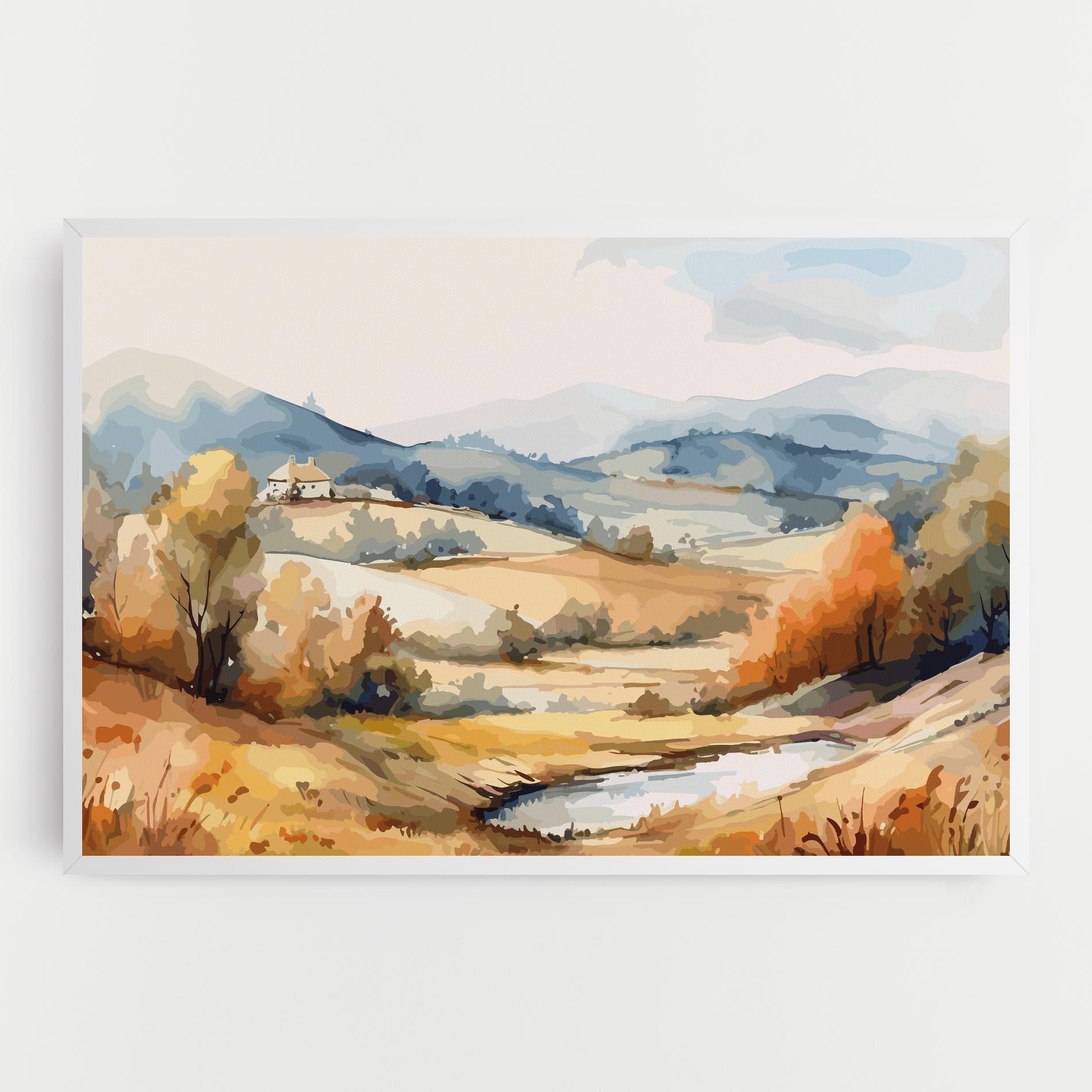 Leinwandbild Blue Orange Autumn mockup 0