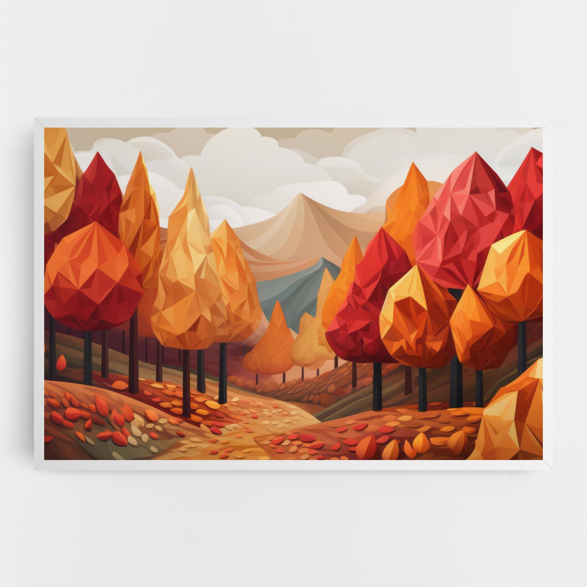 Leinwandbild Colorful Trees Art mockup 0