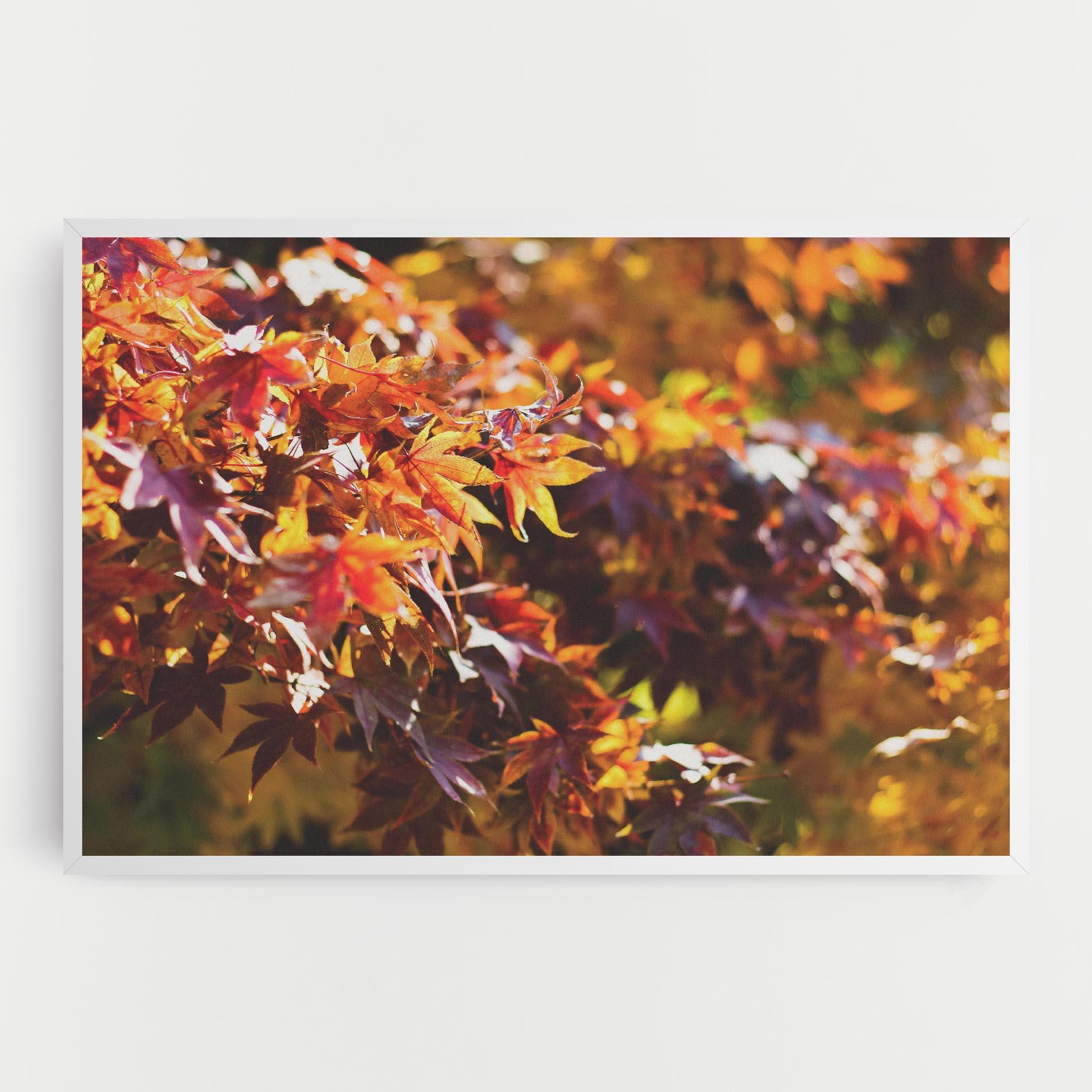 Leinwandbild Dark Red Leaves mockup 0
