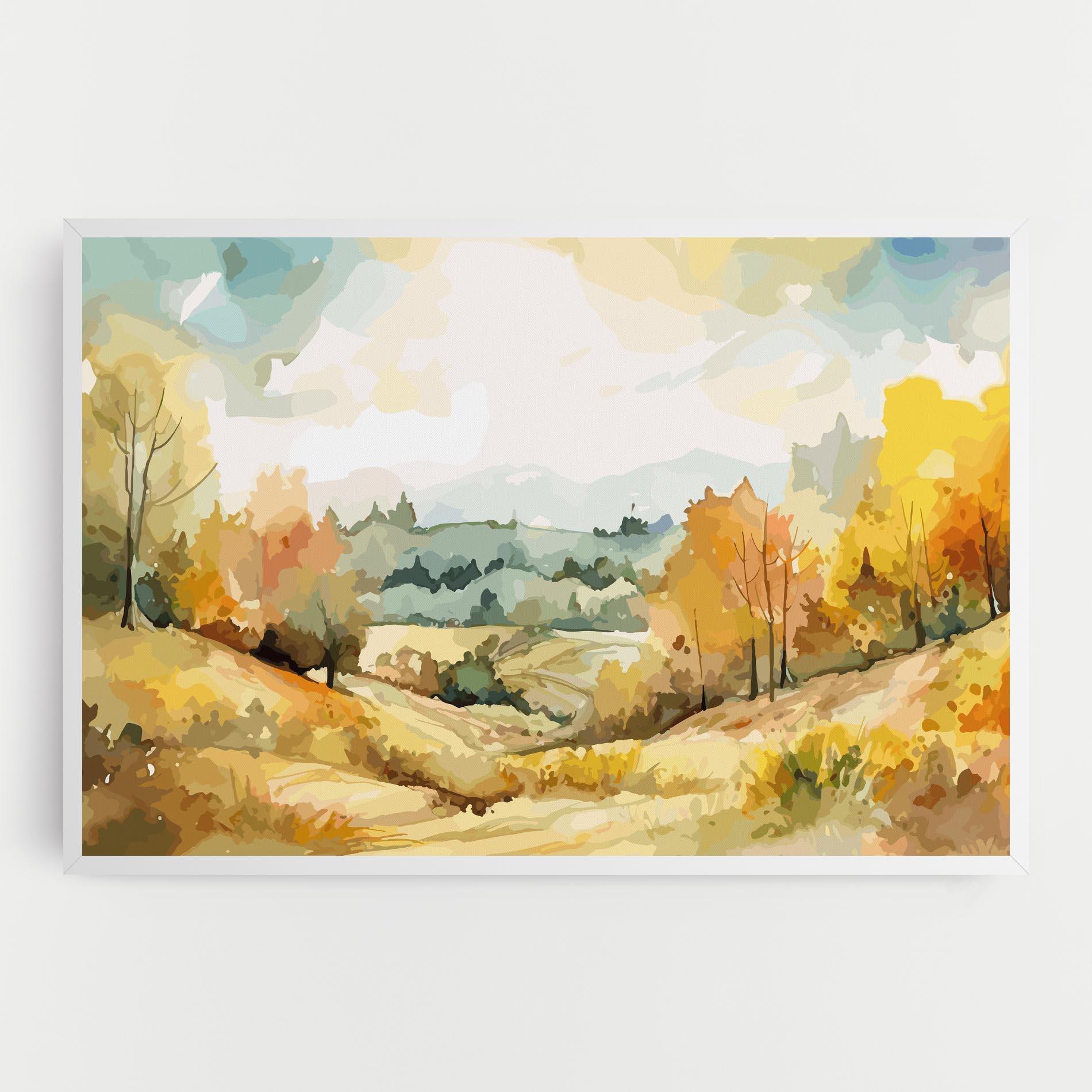 Leinwandbild Green Yellow Autumn mockup 0