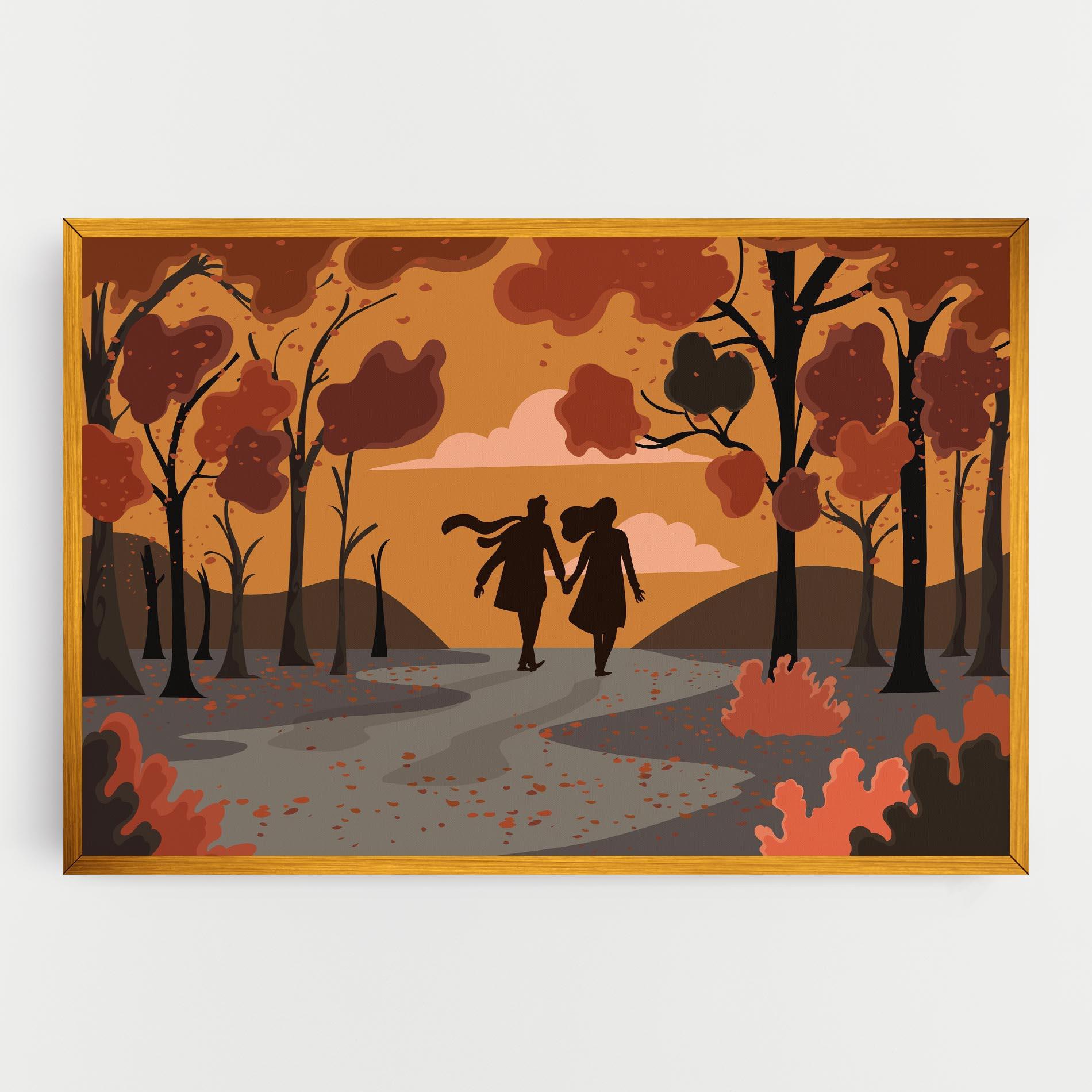 Leinwandbild Autumn Couple mockup 0