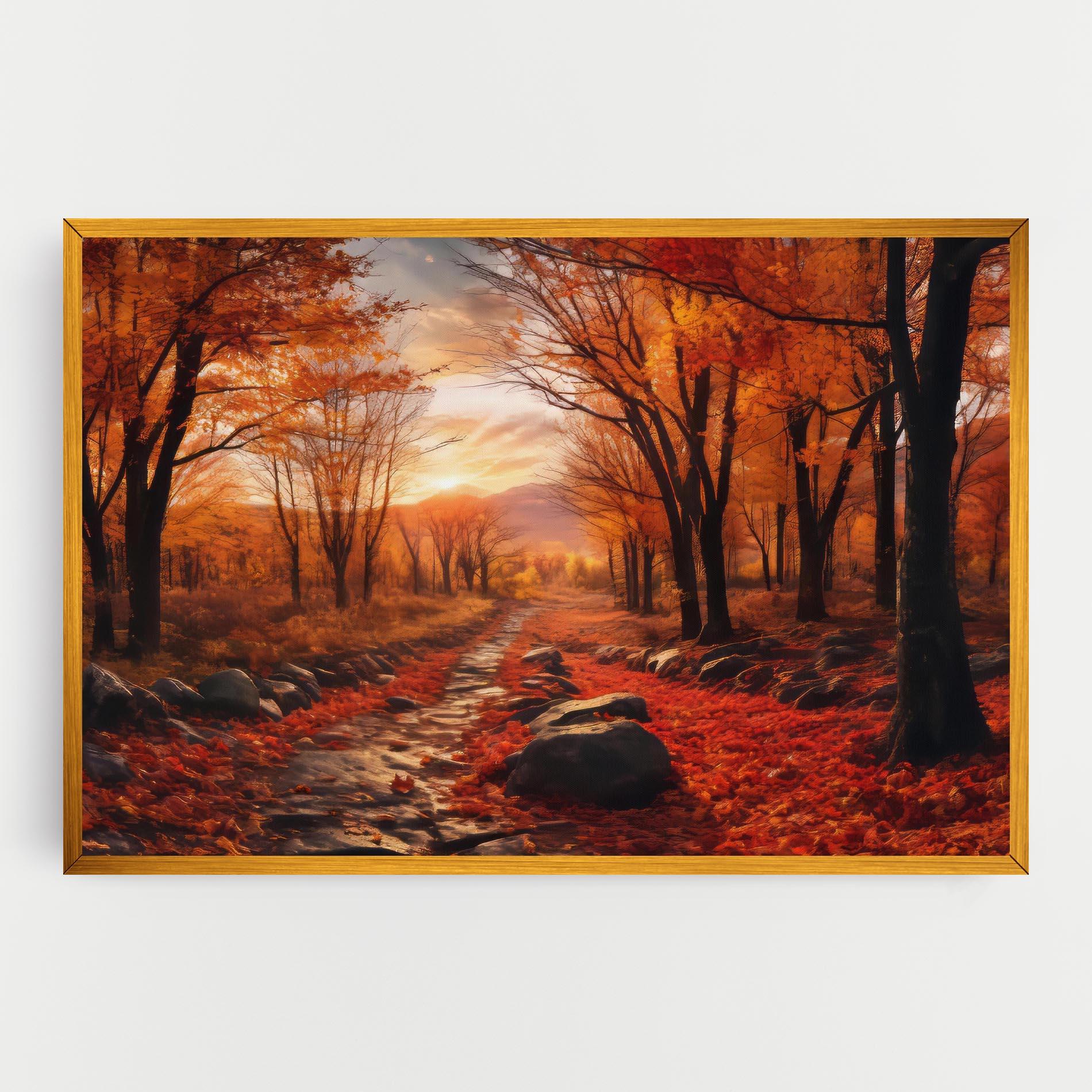 Leinwandbild Autumn Path mockup 0