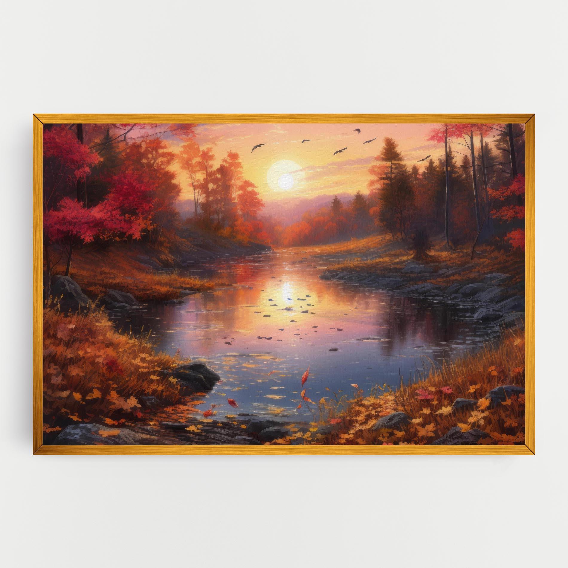 Leinwandbild Autumn Sunset mockup 0