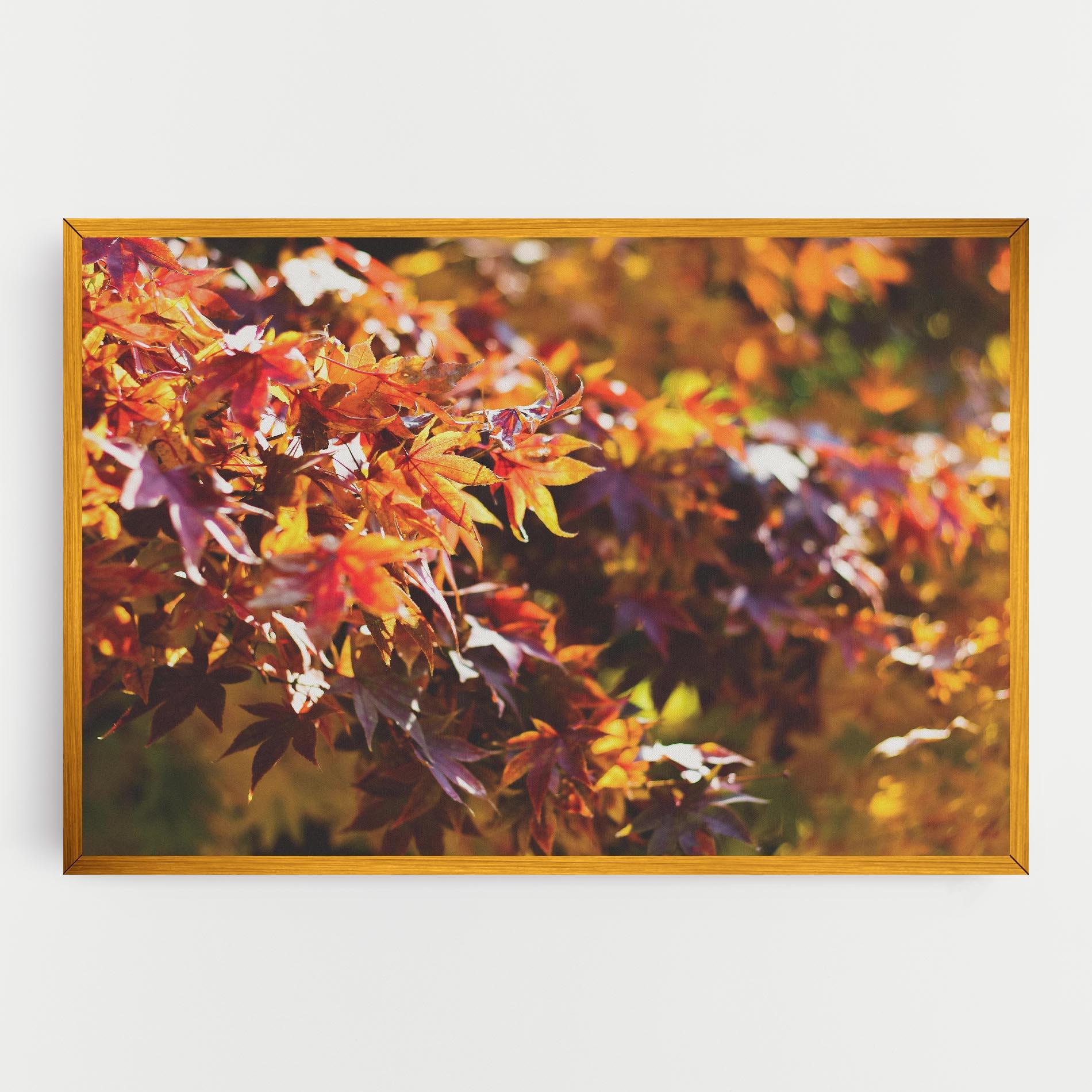 Leinwandbild Dark Red Leaves mockup 0
