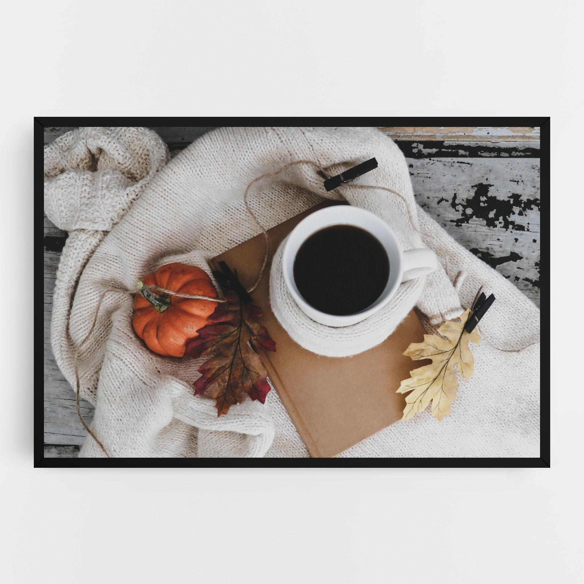 Leinwandbild Autumn Coffee mockup 0
