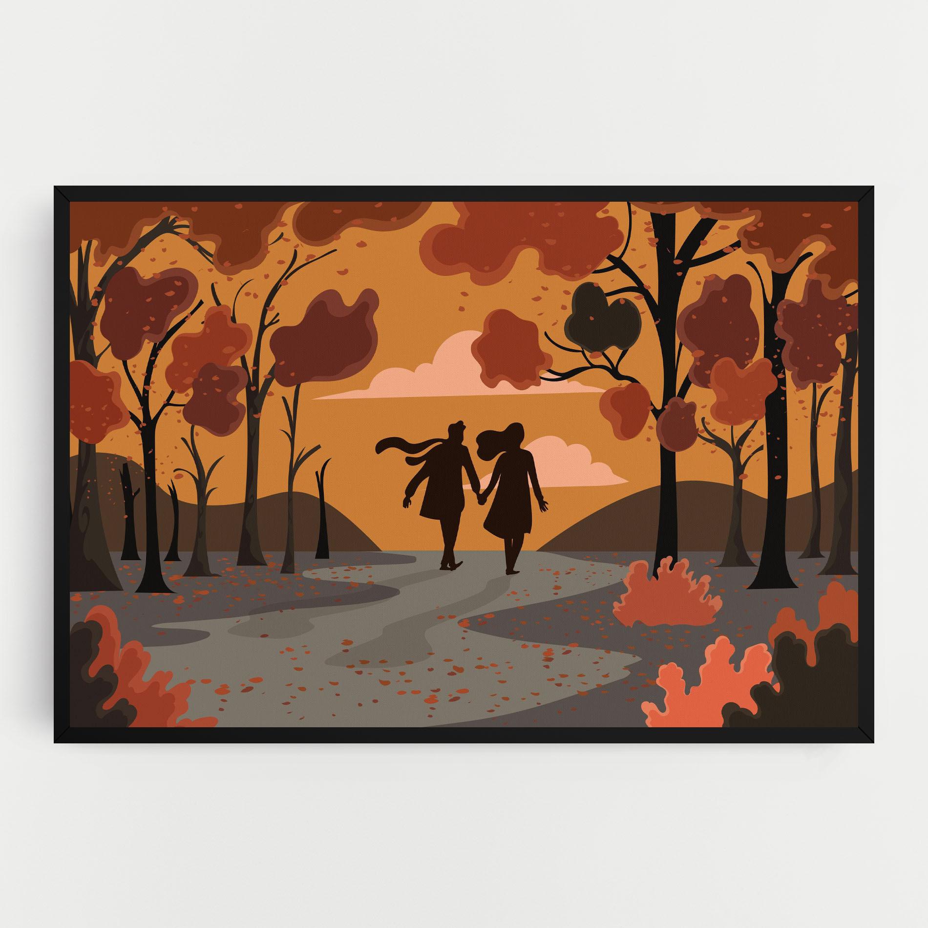 Leinwandbild Autumn Couple mockup 0