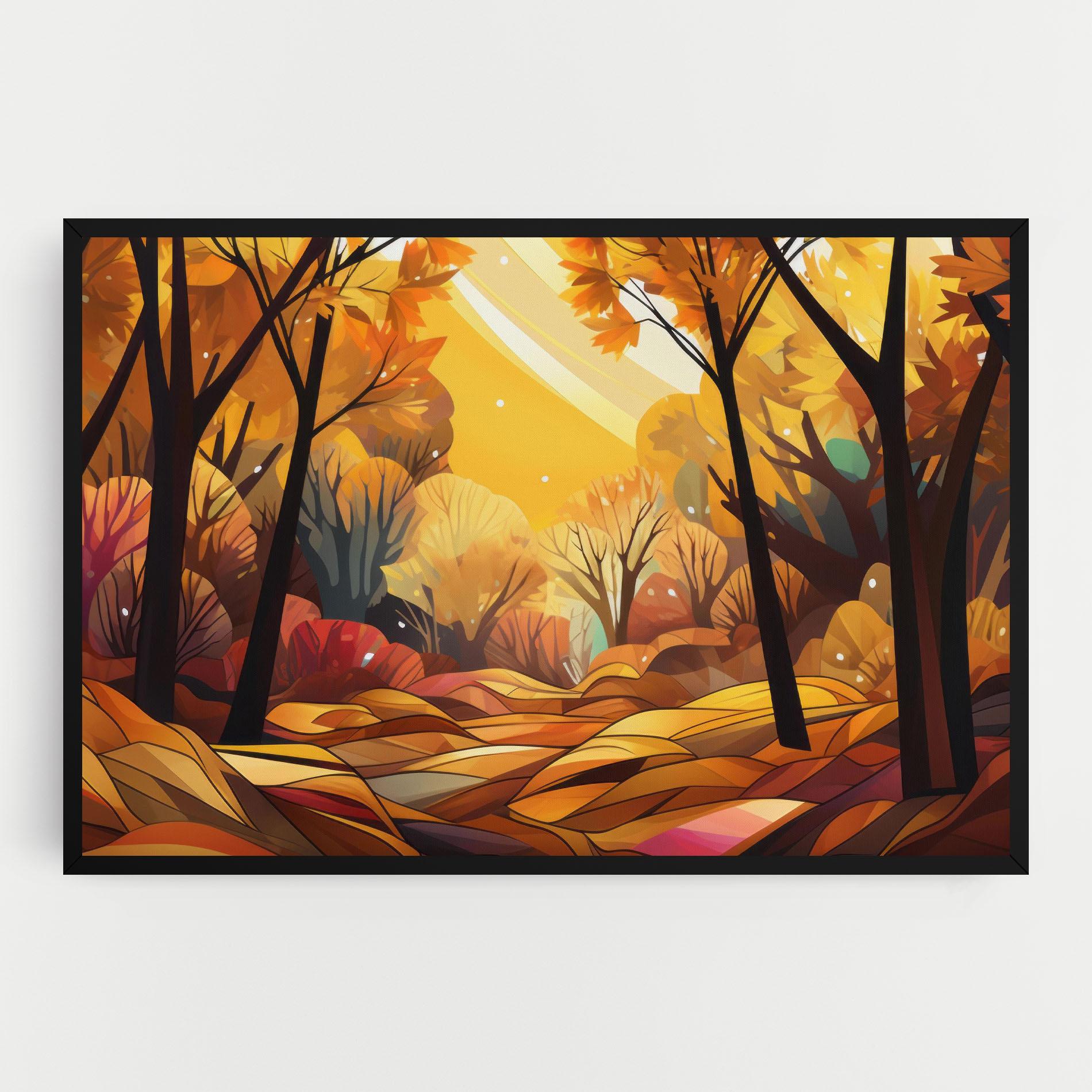 Leinwandbild Autumn Forest Art mockup 0