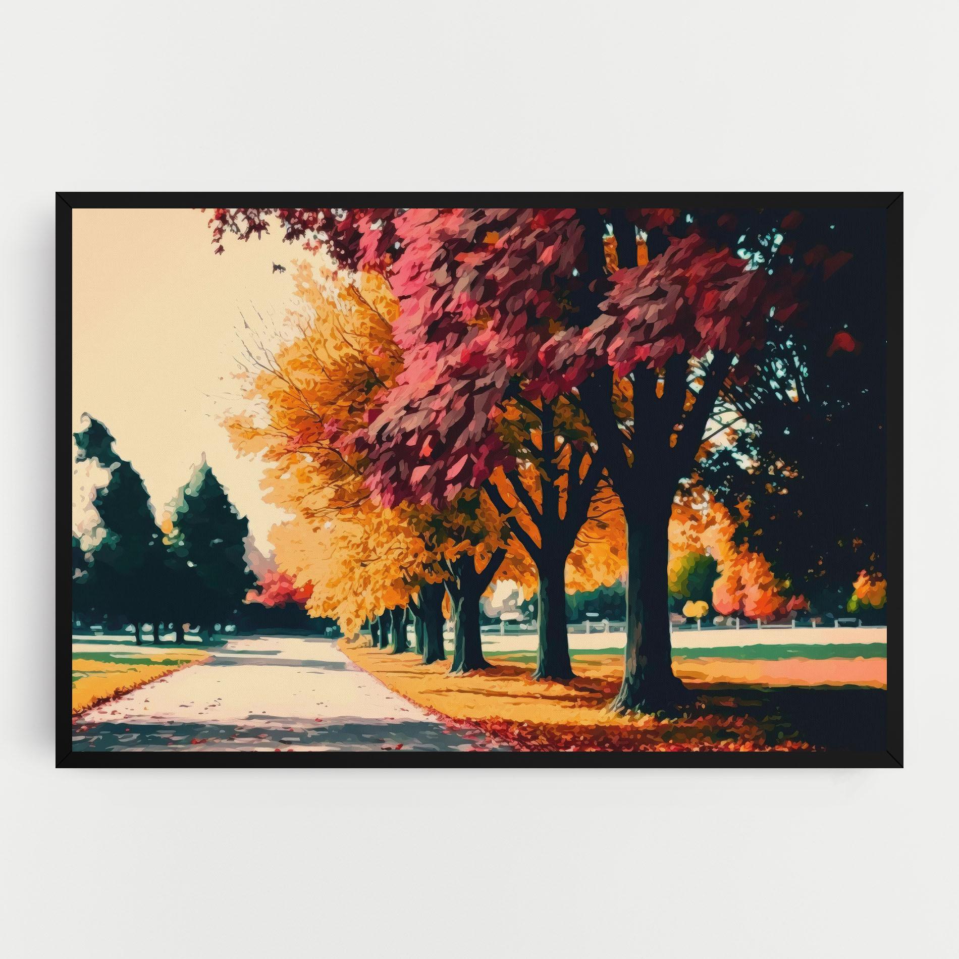 Leinwandbild Autumn Park mockup 0
