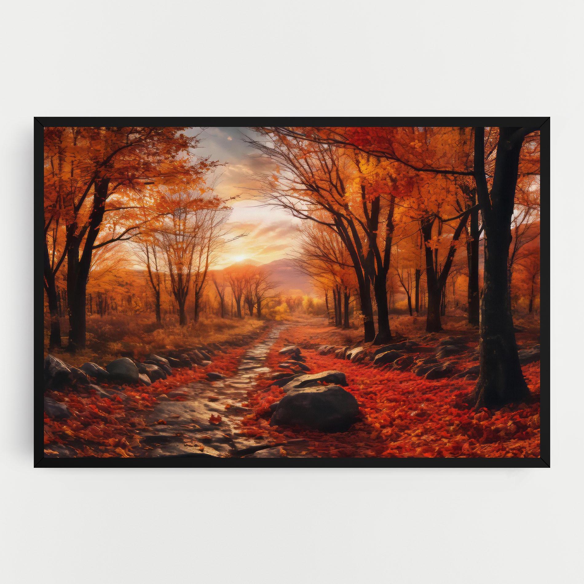 Leinwandbild Autumn Path mockup 0