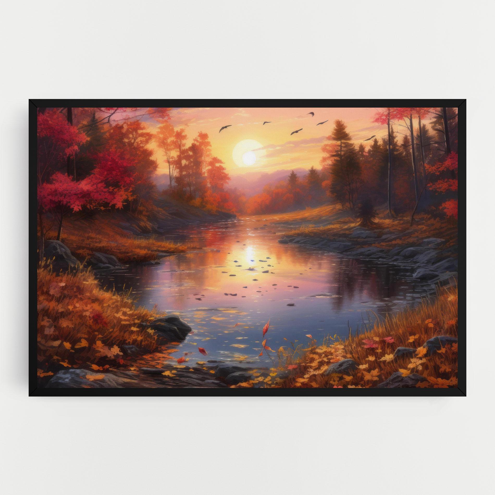 Leinwandbild Autumn Sunset mockup 0