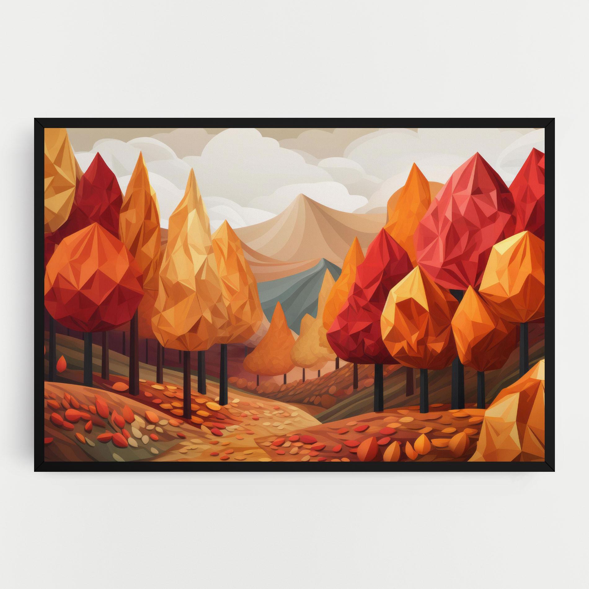Leinwandbild Colorful Trees Art mockup 0