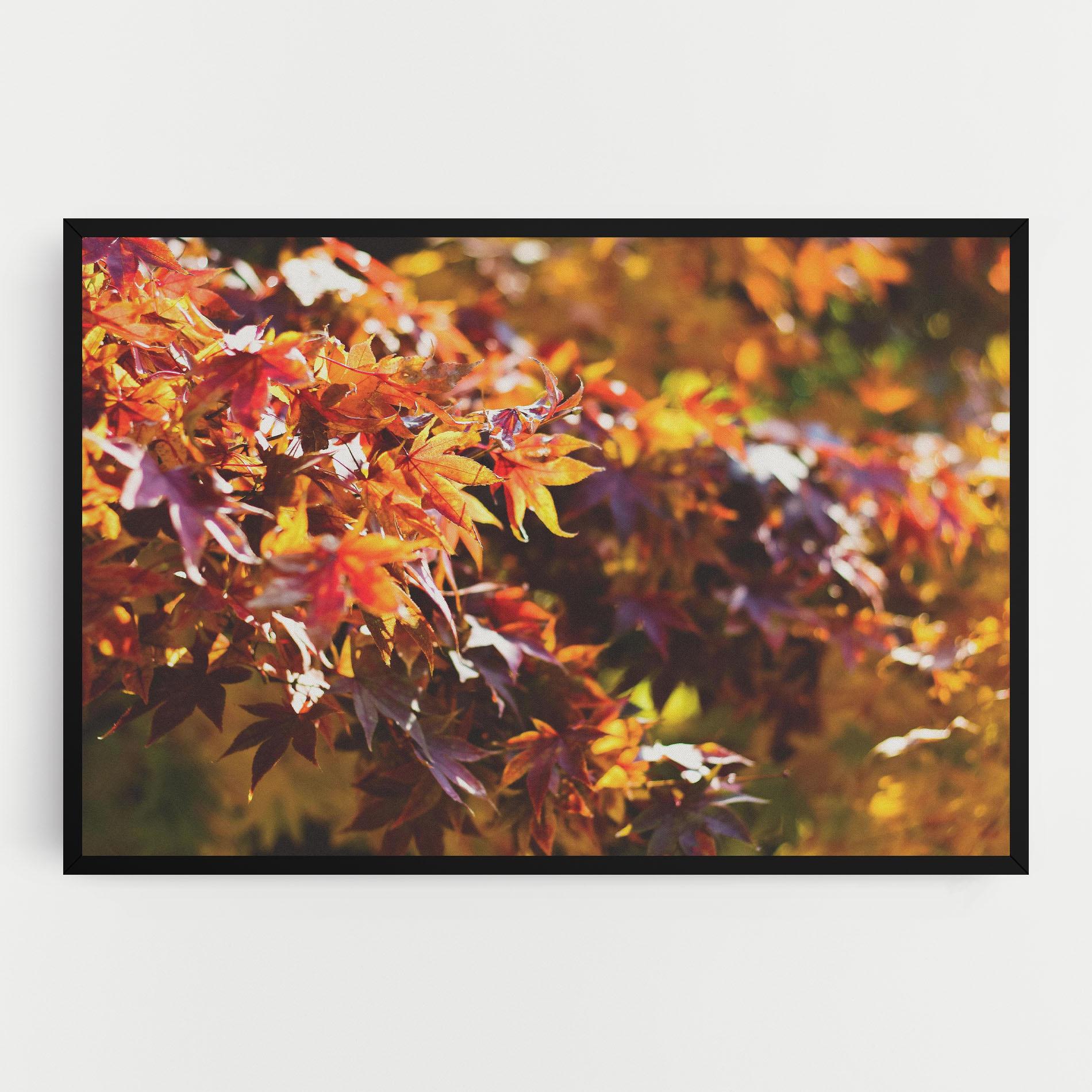 Leinwandbild Dark Red Leaves mockup 0