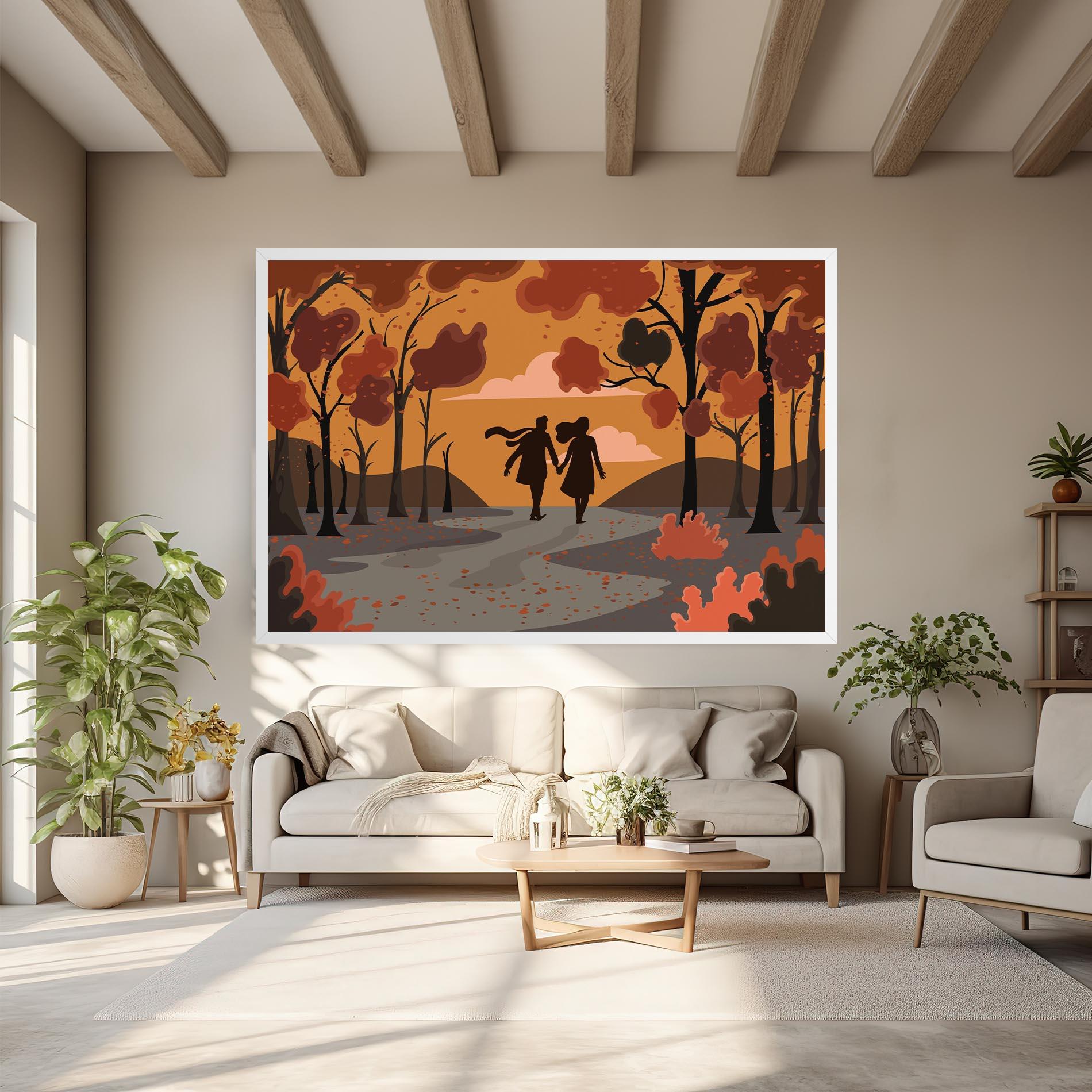 Leinwandbild Autumn Couple mockup 6