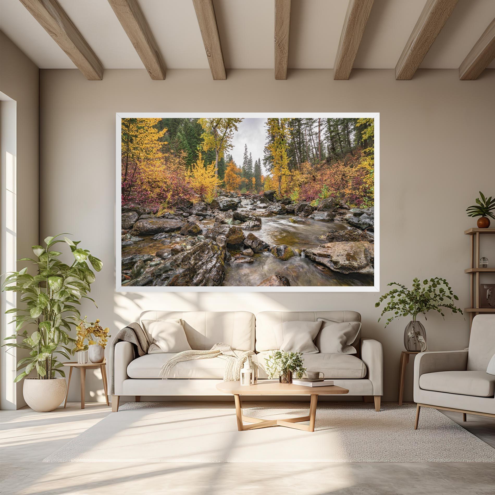 Leinwandbild Autumn Stream mockup 6