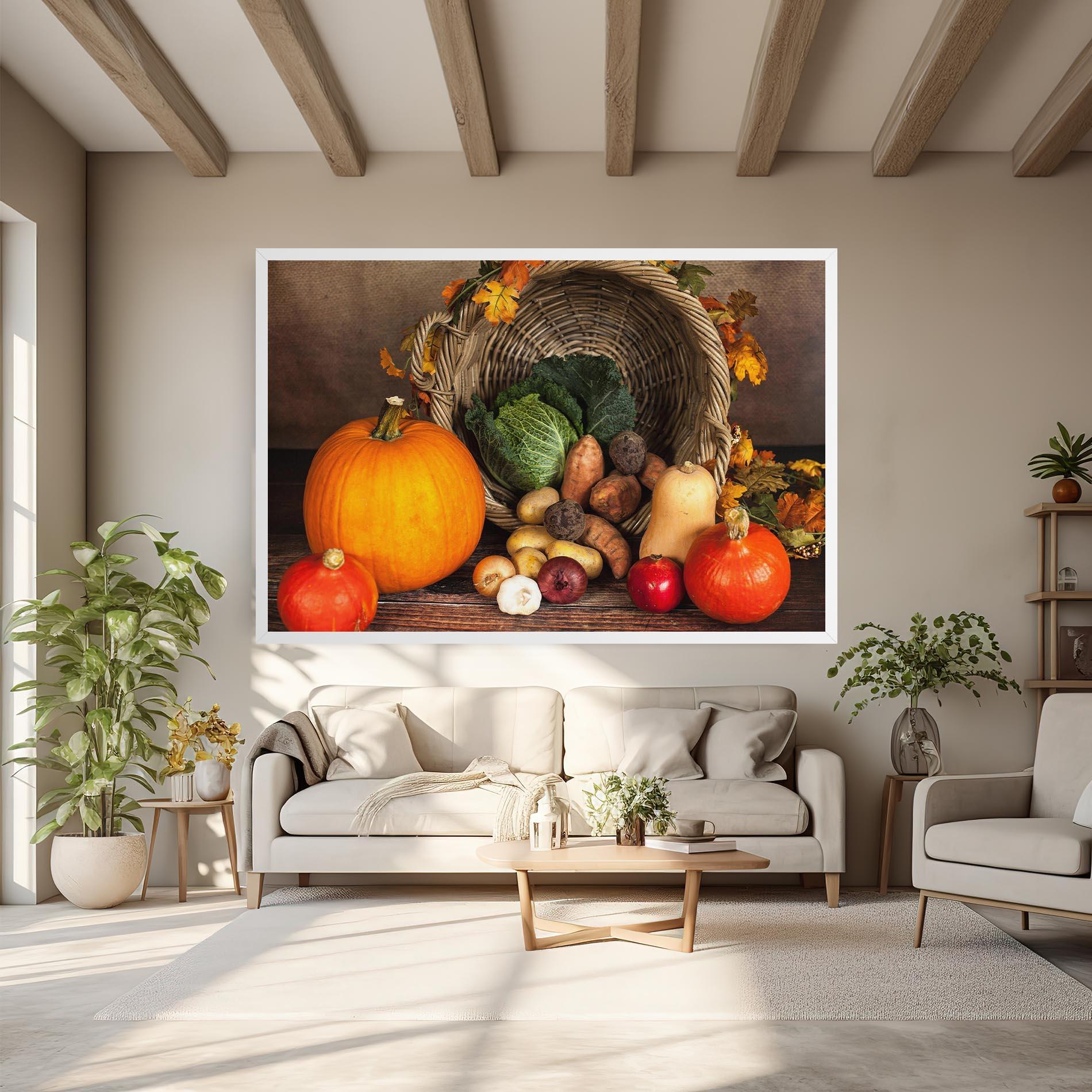 Leinwandbild Autumn Vegetables mockup 6