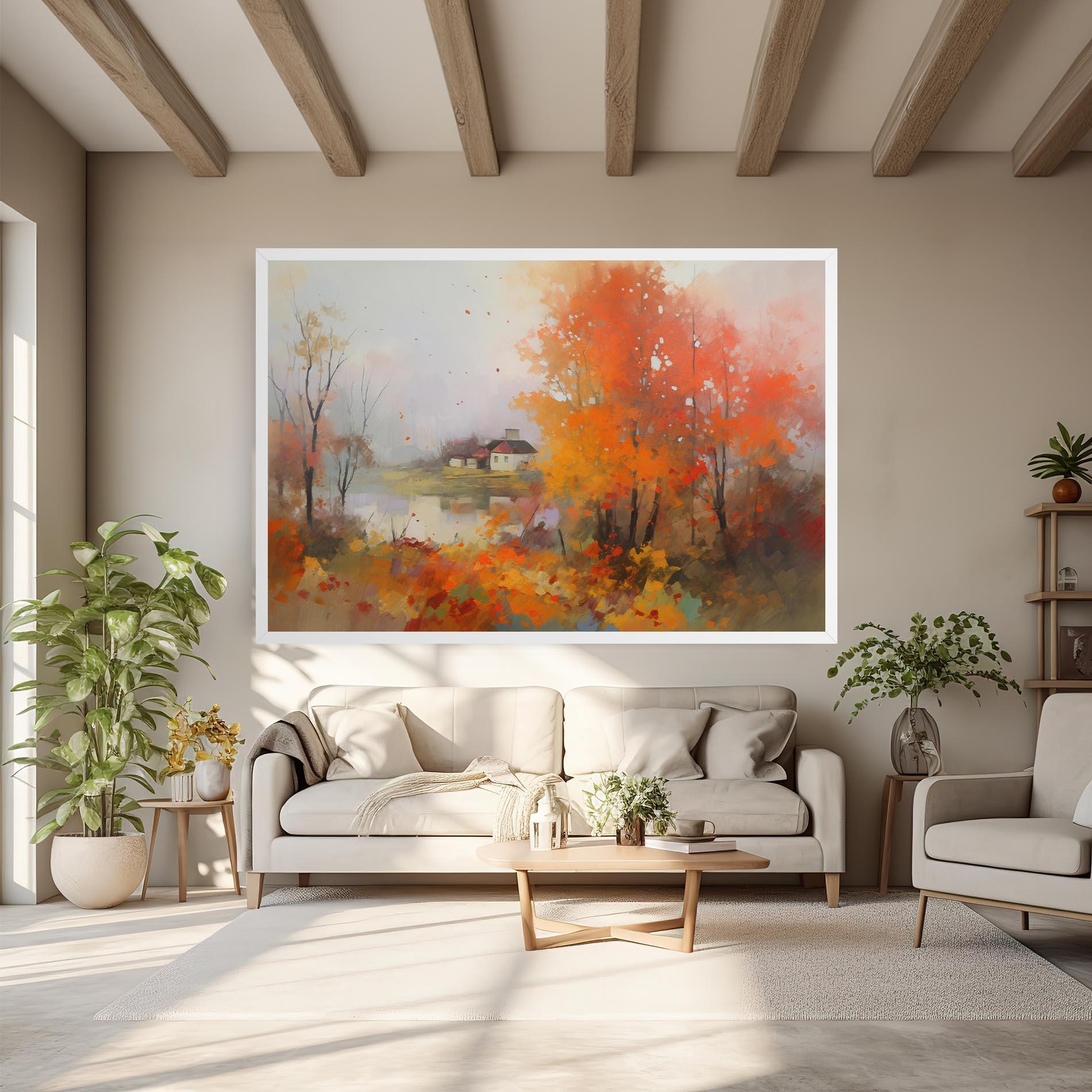 Leinwandbild Autumnal Painting mockup 6