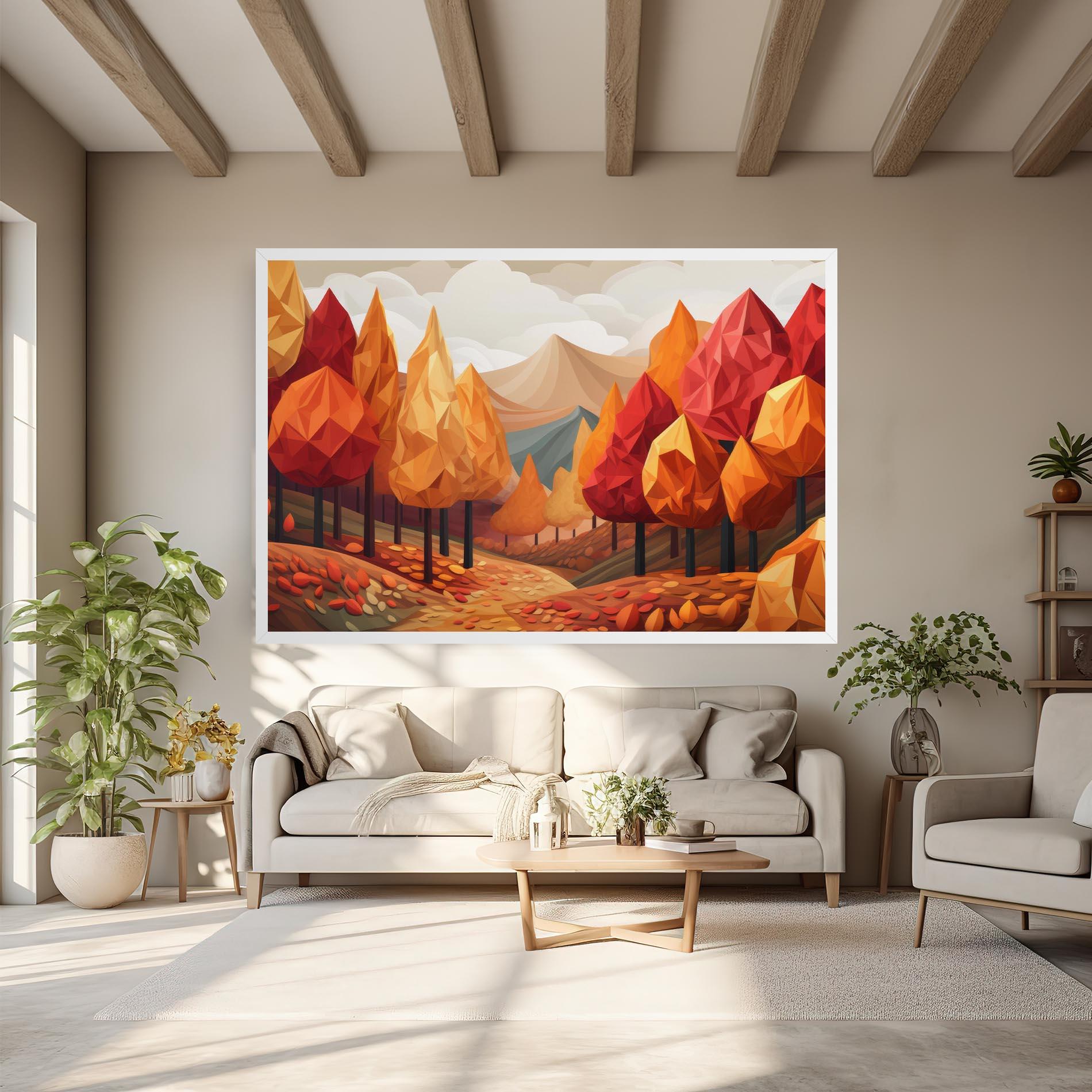 Leinwandbild Colorful Trees Art mockup 6