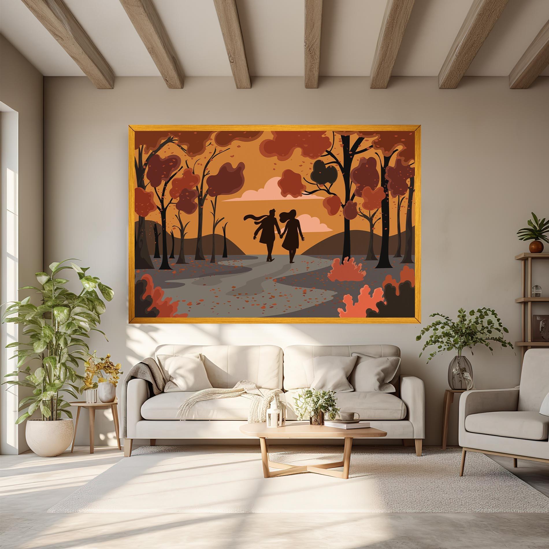 Leinwandbild Autumn Couple mockup 6