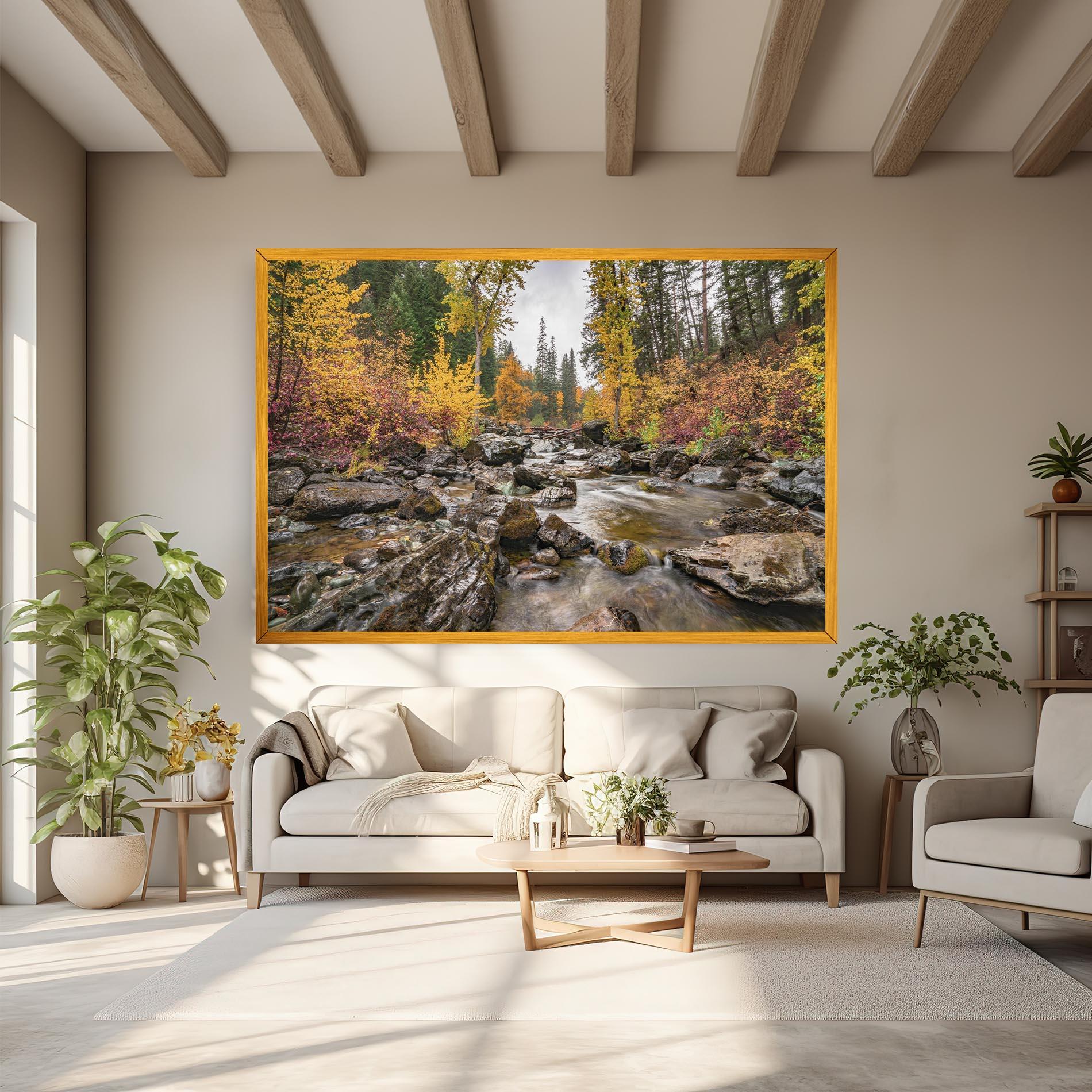 Leinwandbild Autumn Stream mockup 6