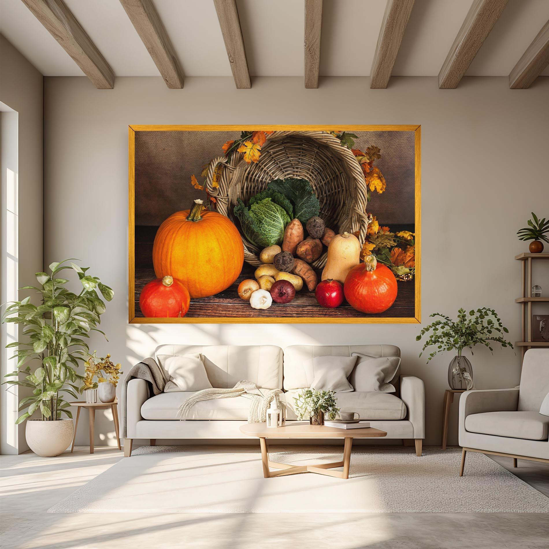 Leinwandbild Autumn Vegetables mockup 6