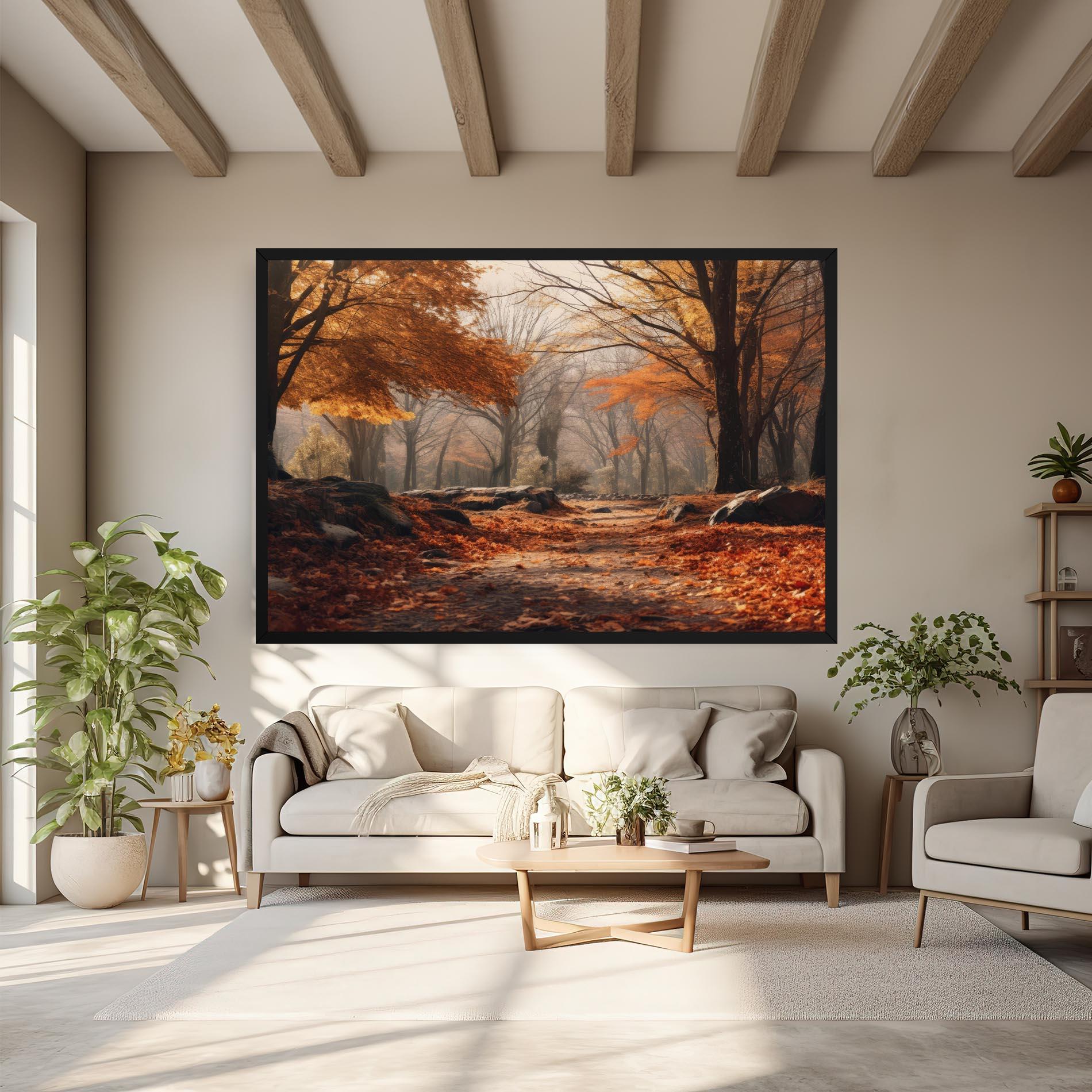 Leinwandbild Autumn Forest mockup 6