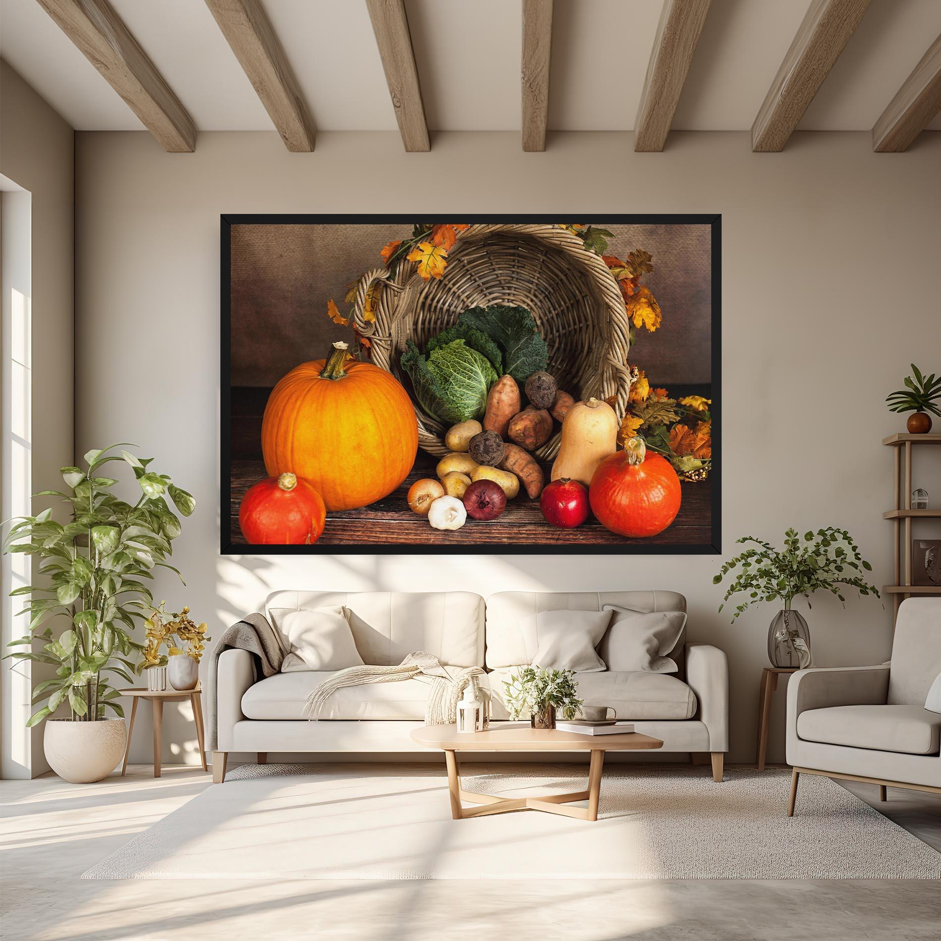 Leinwandbild Autumn Vegetables mockup 6