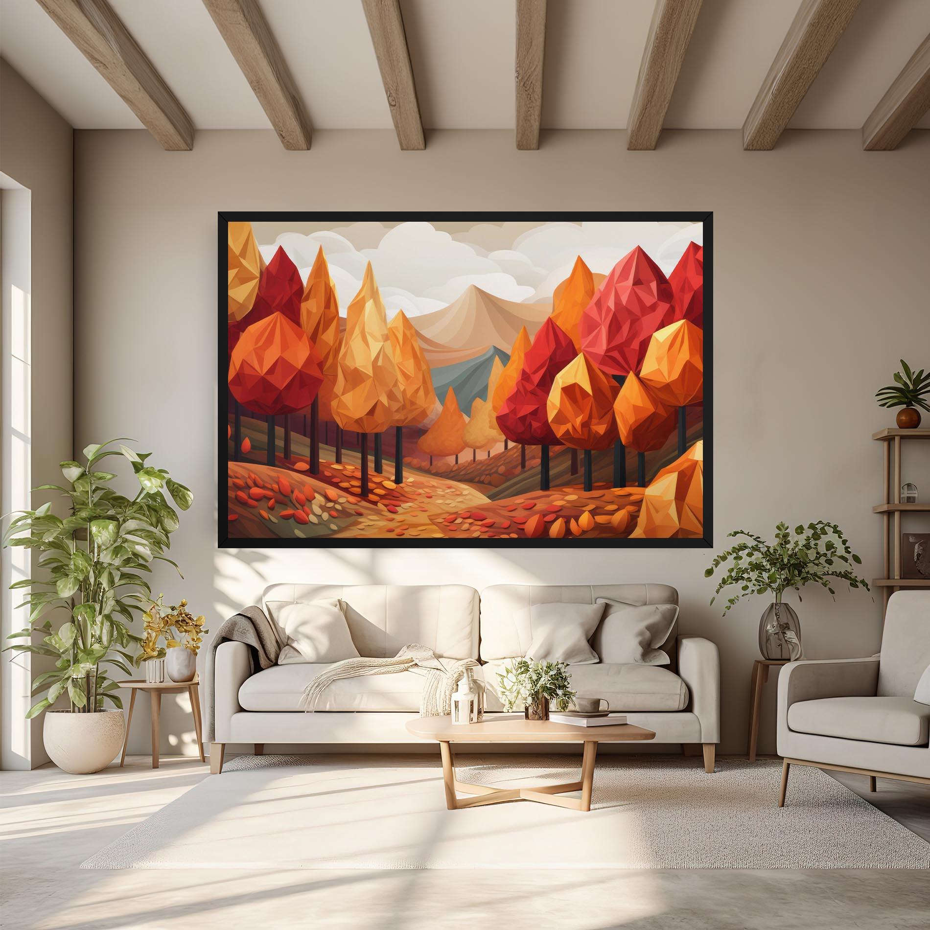 Leinwandbild Colorful Trees Art mockup 6