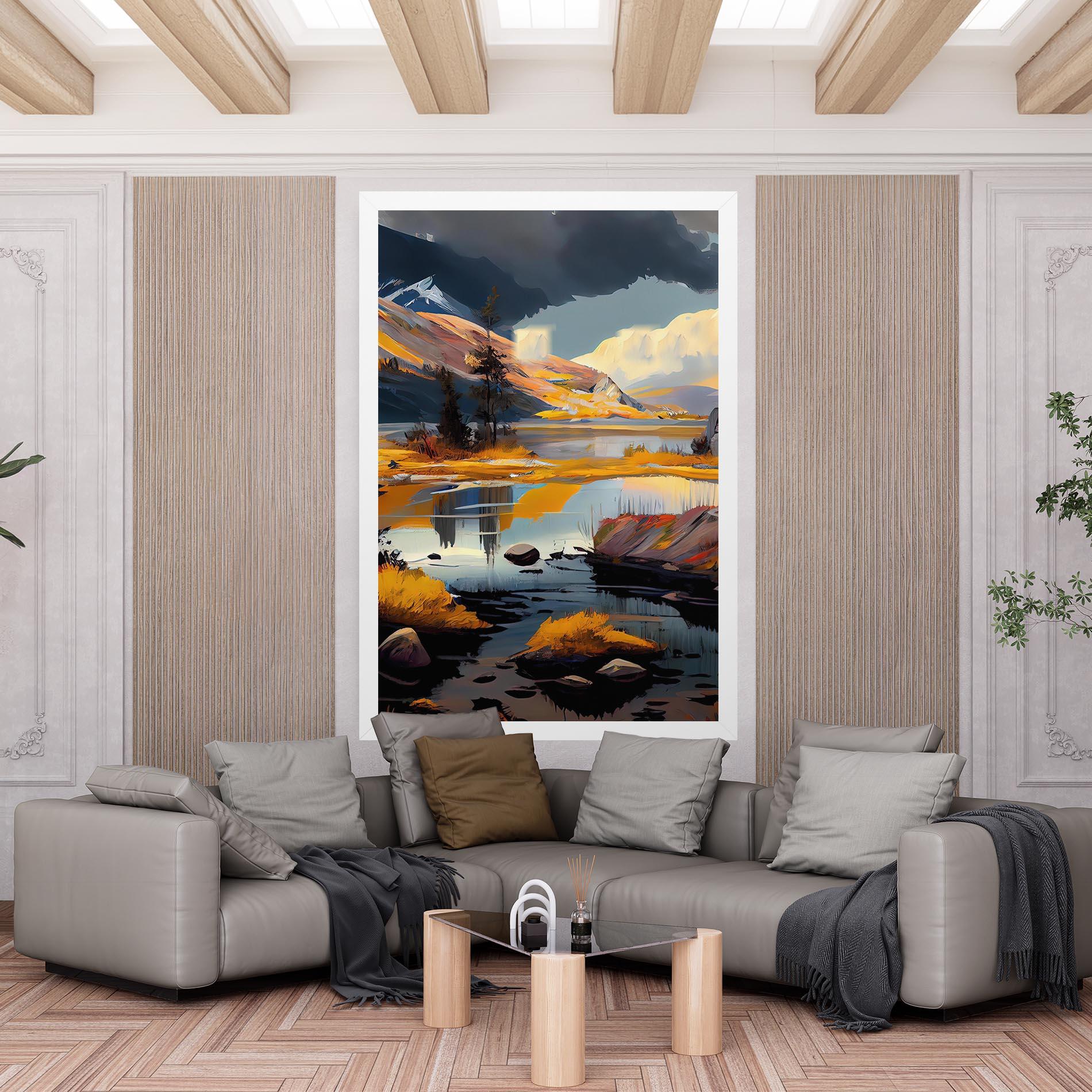 Leinwandbild Autumn Landscape mockup 6