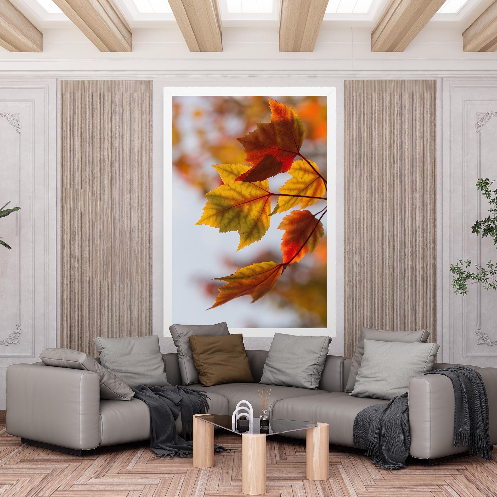 Leinwandbild Red Yellow Autumn mockup 6