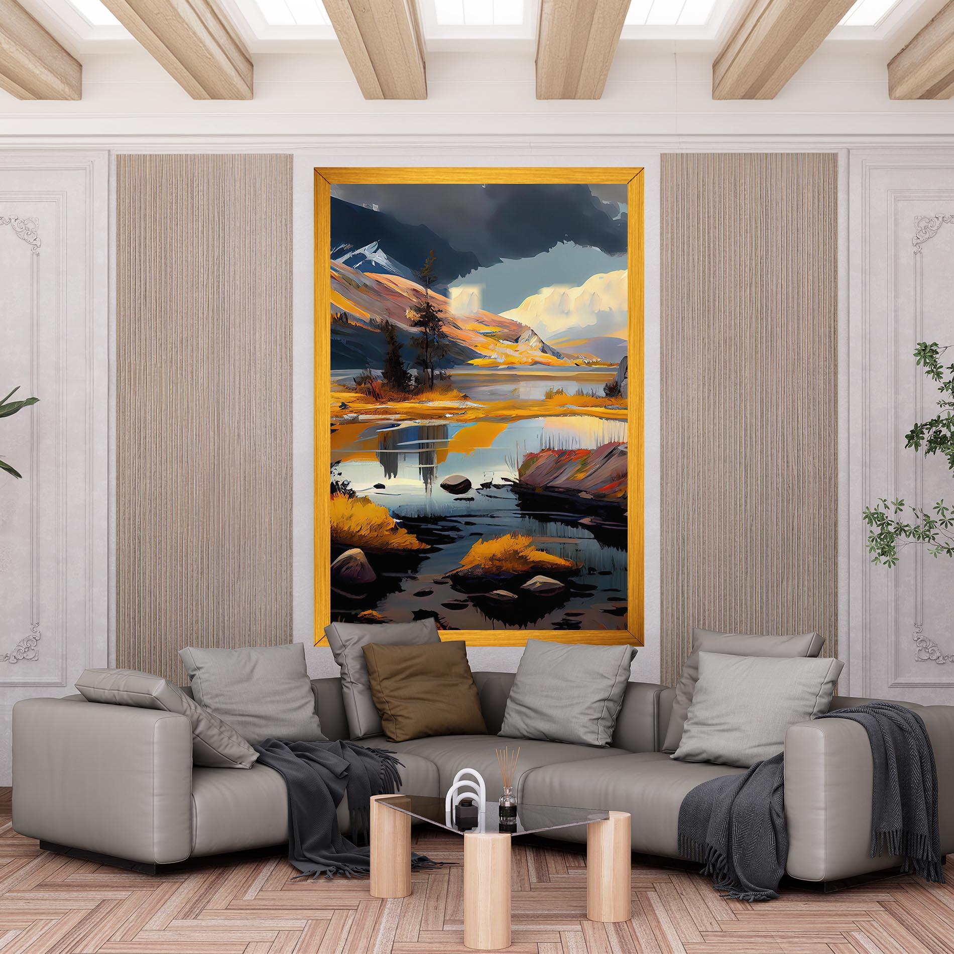 Leinwandbild Autumn Landscape mockup 6