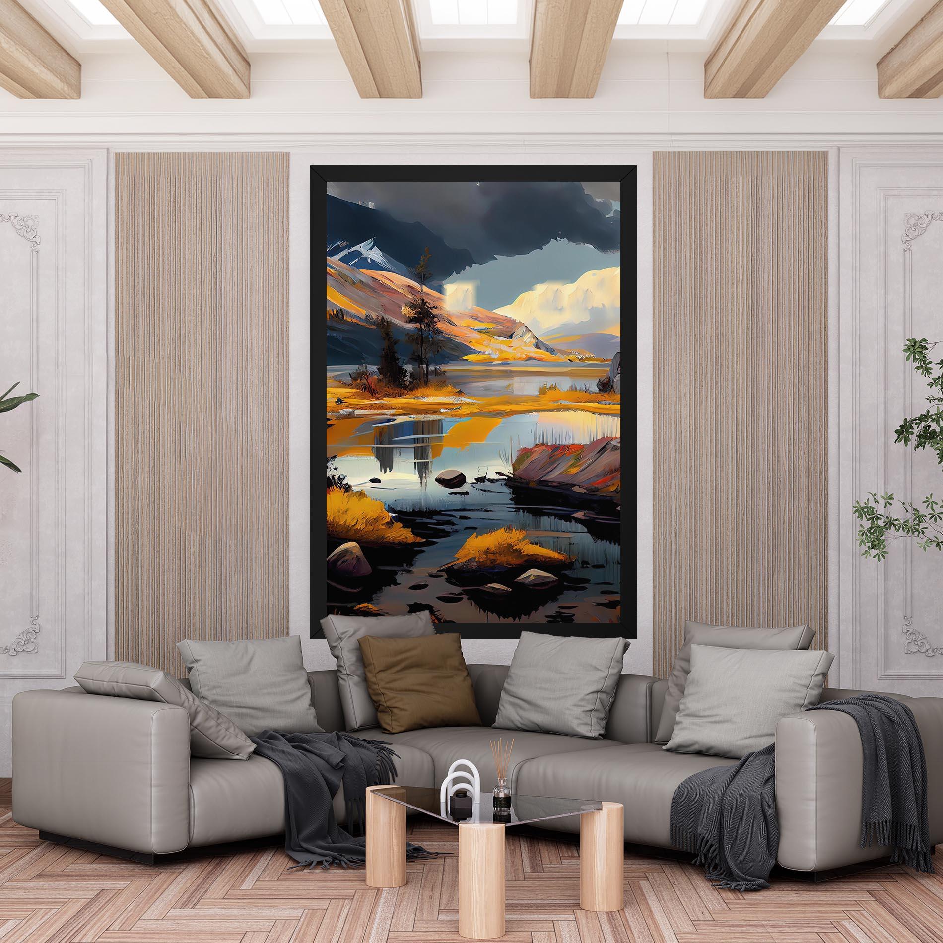 Leinwandbild Autumn Landscape mockup 6