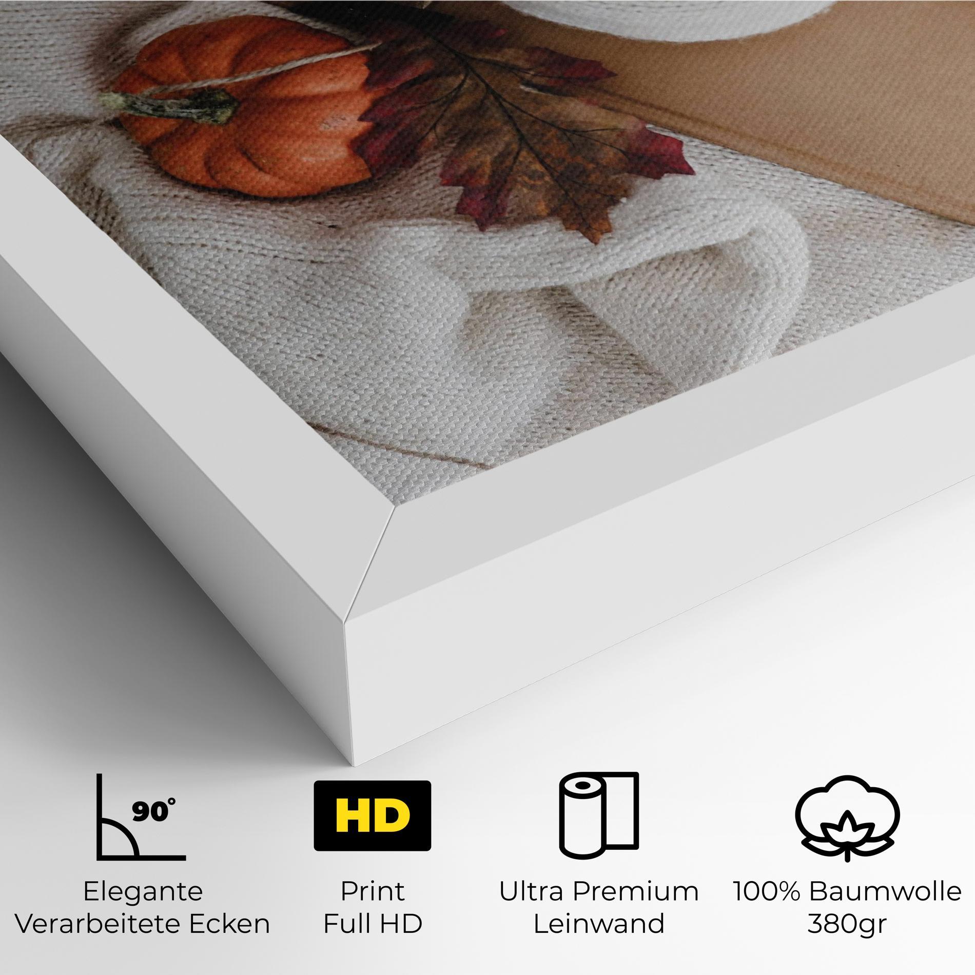 Leinwandbild Autumn Coffee mockup 4