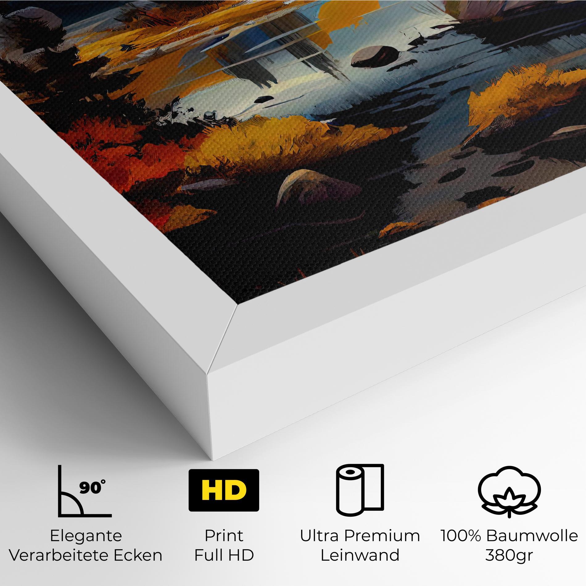 Leinwandbild Autumn Landscape mockup 4