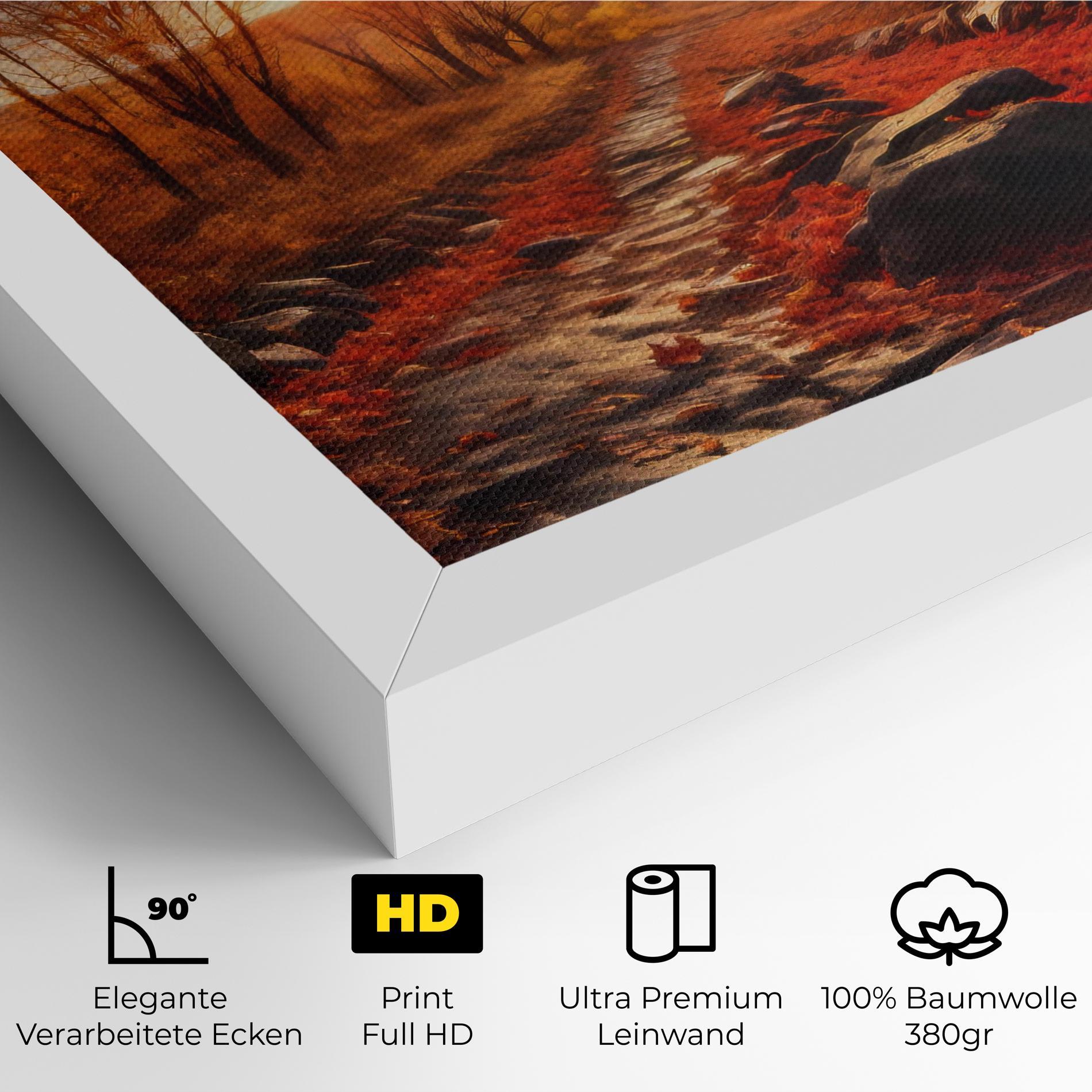 Leinwandbild Autumn Path mockup 4