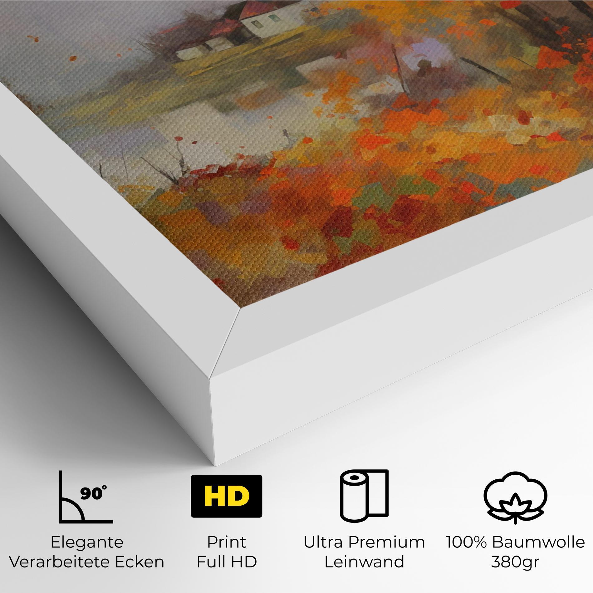 Leinwandbild Autumnal Painting mockup 4