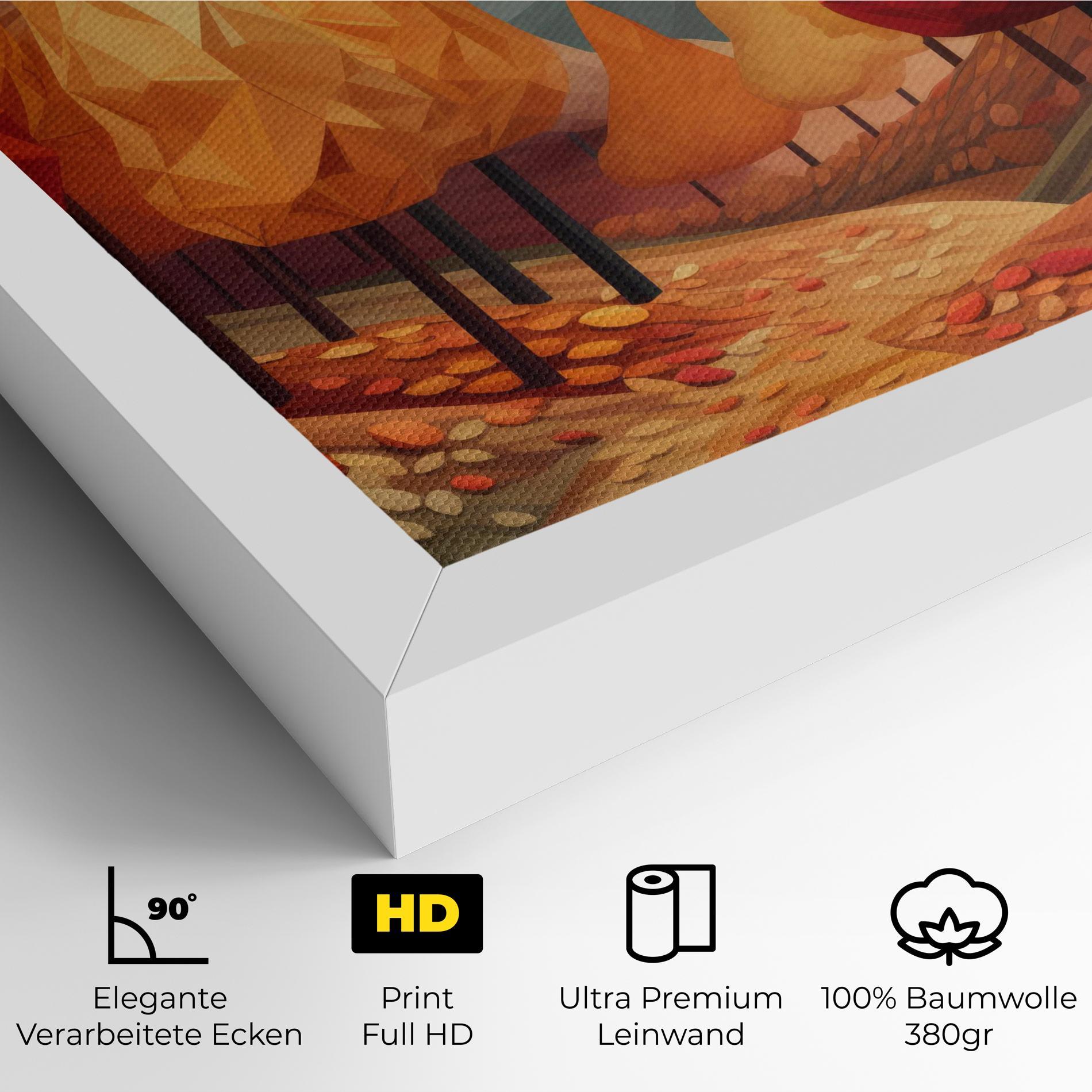 Leinwandbild Colorful Trees Art mockup 4