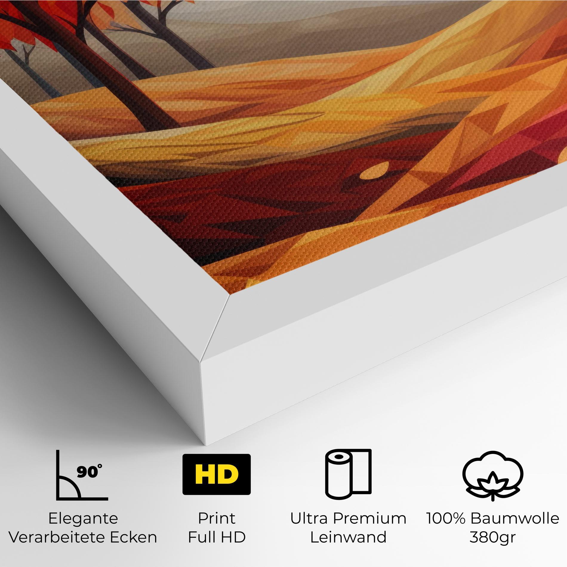 Leinwandbild Red Trees Art mockup 4