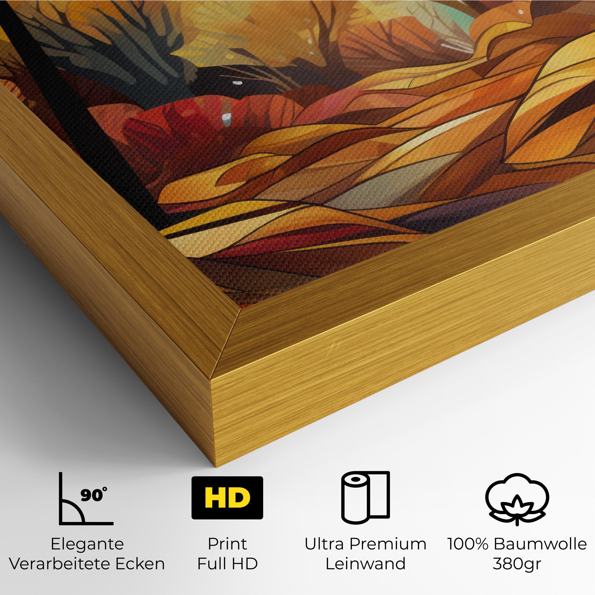 Leinwandbild Autumn Forest Art mockup 4