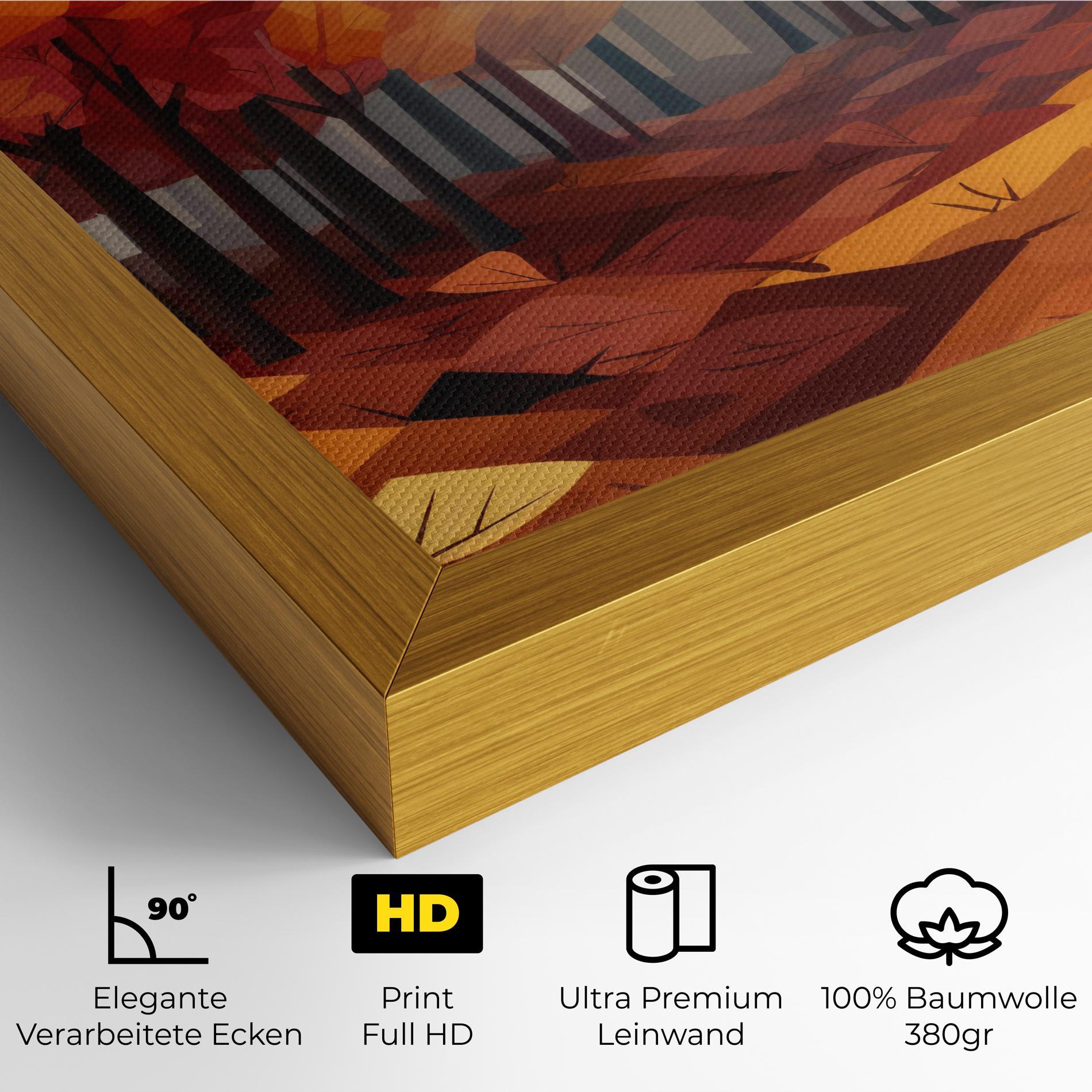 Leinwandbild Autumn Forest View mockup 4