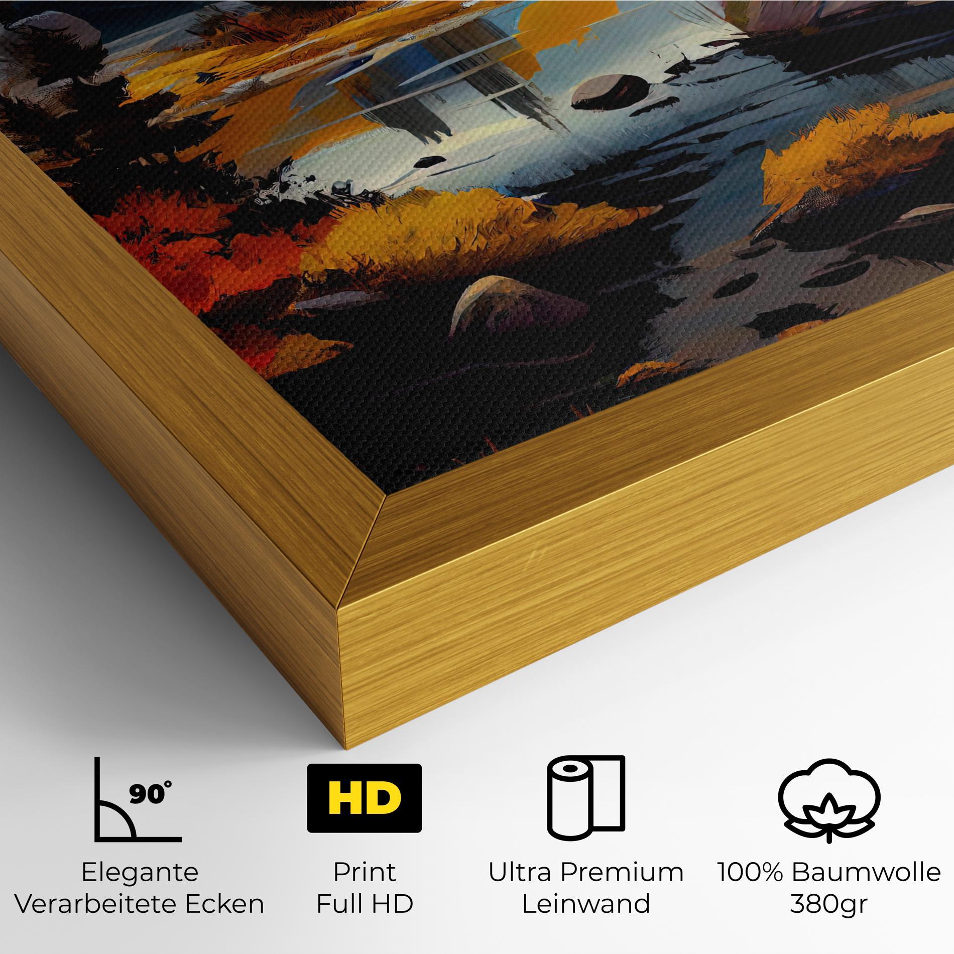 Leinwandbild Autumn Landscape mockup 4