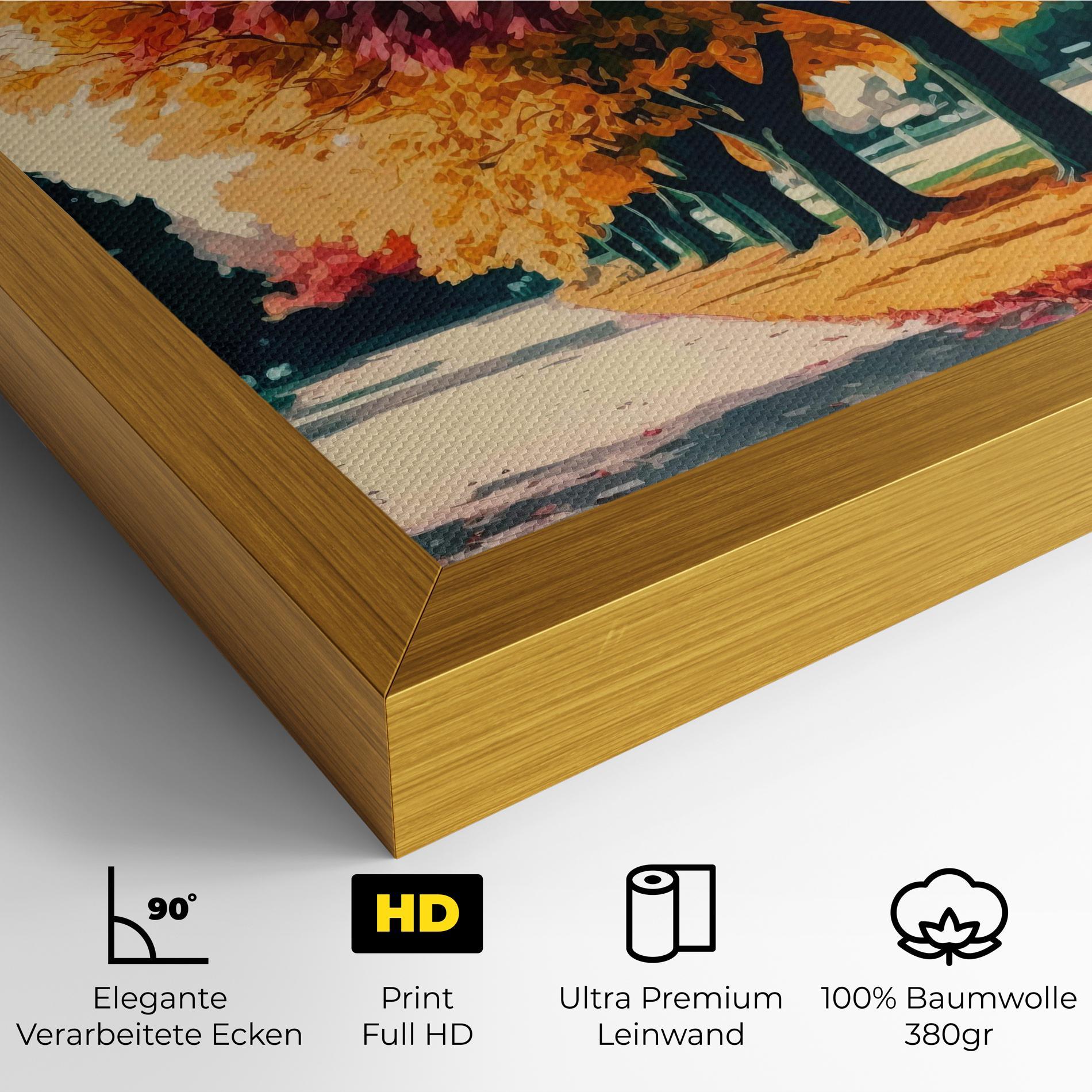 Leinwandbild Autumn Park mockup 4
