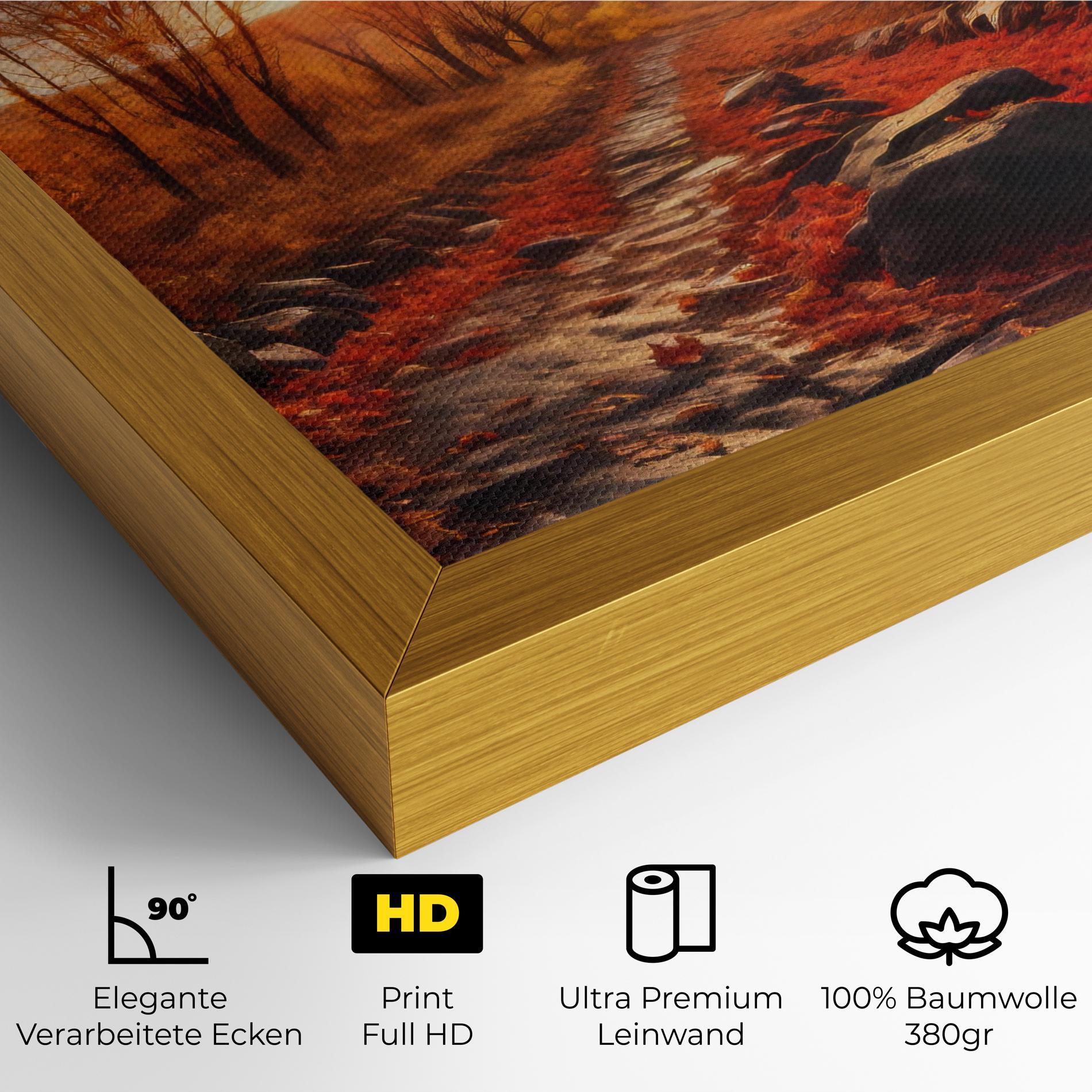 Leinwandbild Autumn Path mockup 4