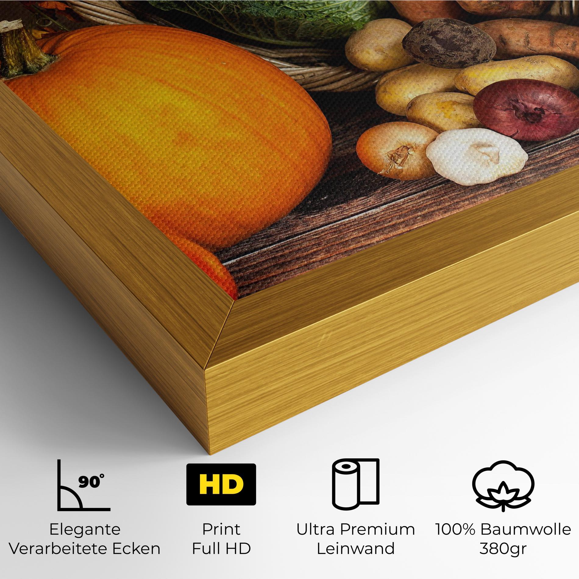 Leinwandbild Autumn Vegetables mockup 4