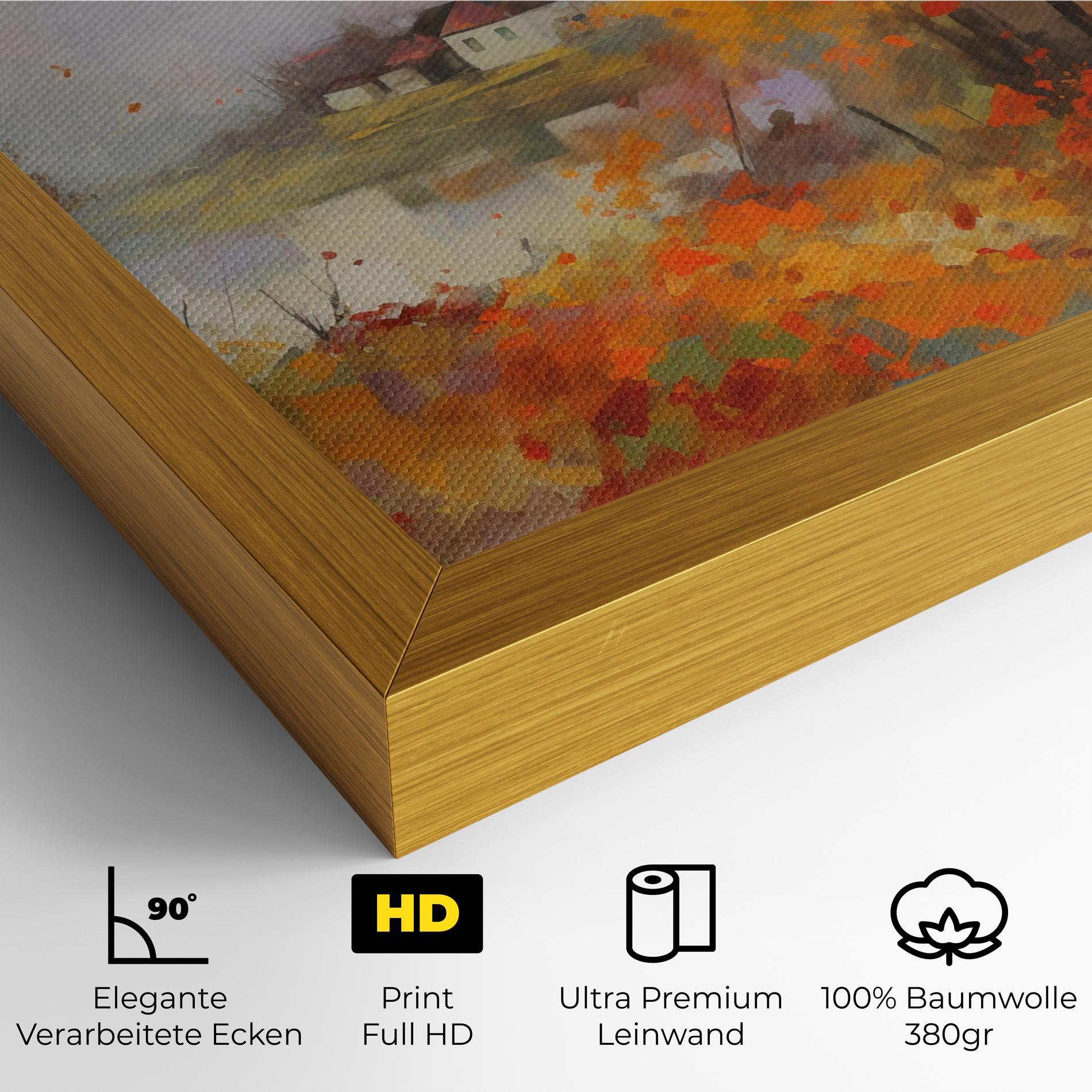 Leinwandbild Autumnal Painting mockup 4