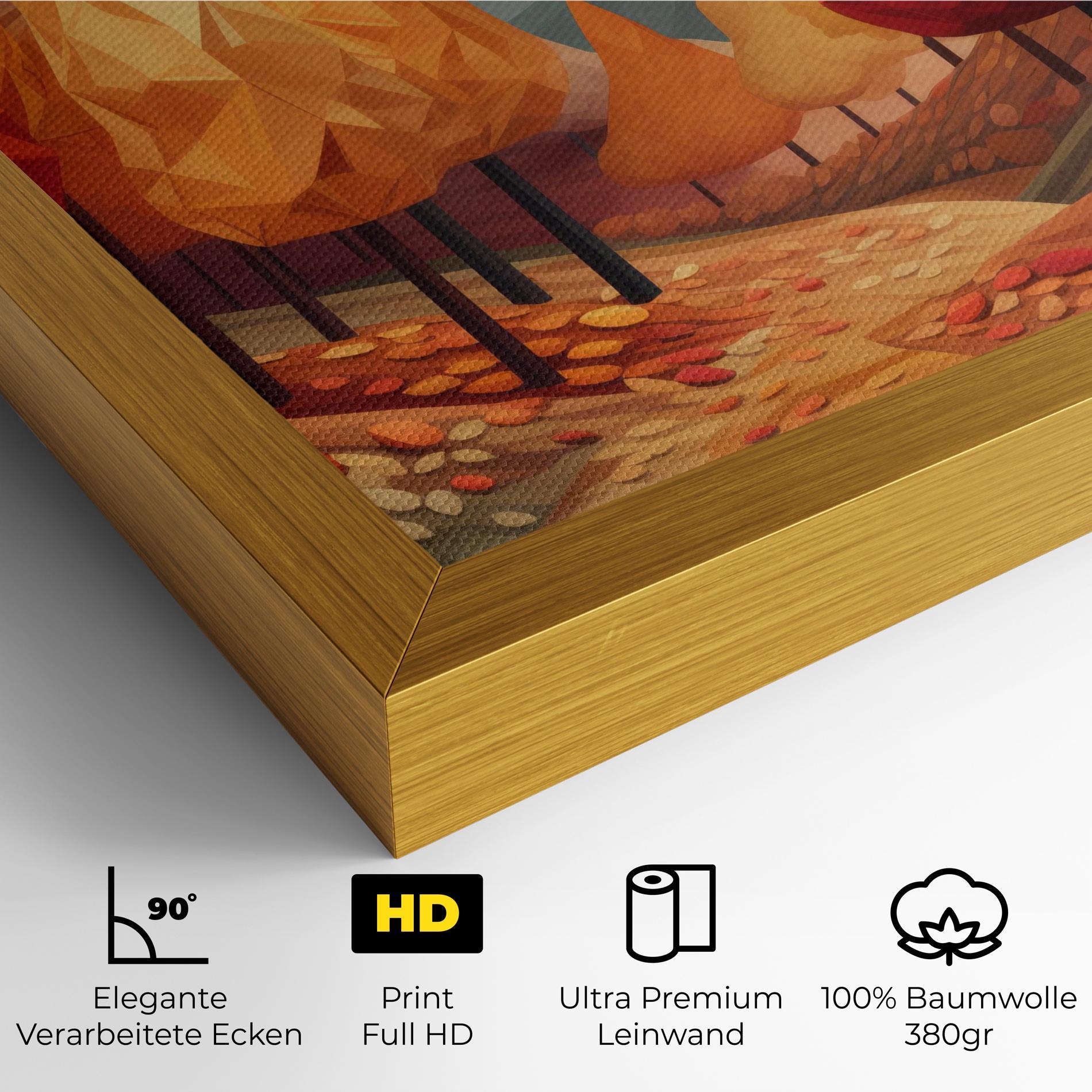 Leinwandbild Colorful Trees Art mockup 4