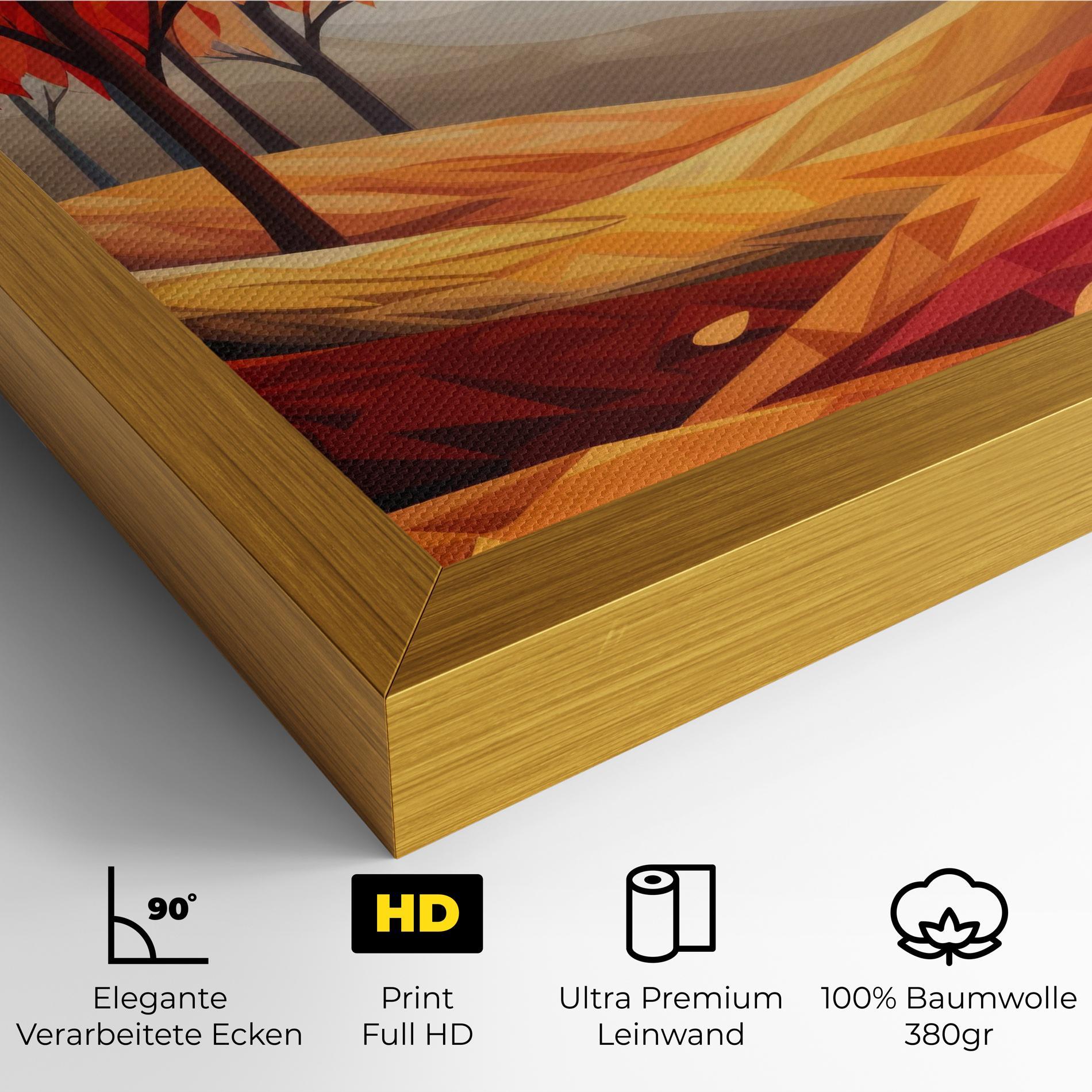 Leinwandbild Red Trees Art mockup 4